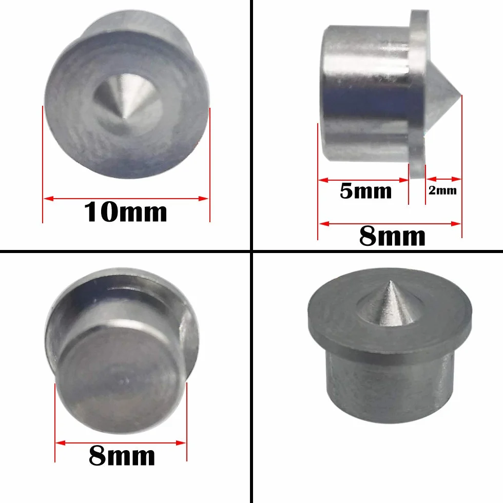 CESFONJER Narzędzie do centrowania kołków do wyrównywania drewna punkt centrum wiercenia markerów, 8 mm (10 szt.)