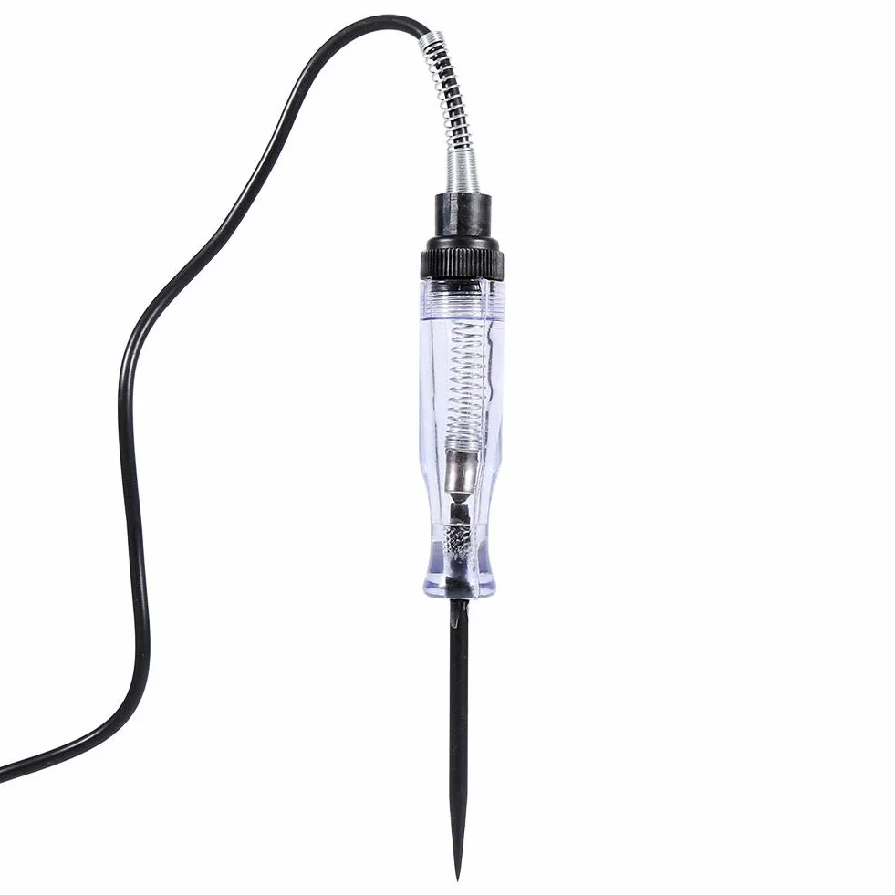 Fydun tester obwodu elektrycznego 6V 12V 24V DC tester obwodu drutu Auto samochód ciężarówka obwód napięcia Tester samochodowy test VoltMet długa sonda sonda żarówka 1pc