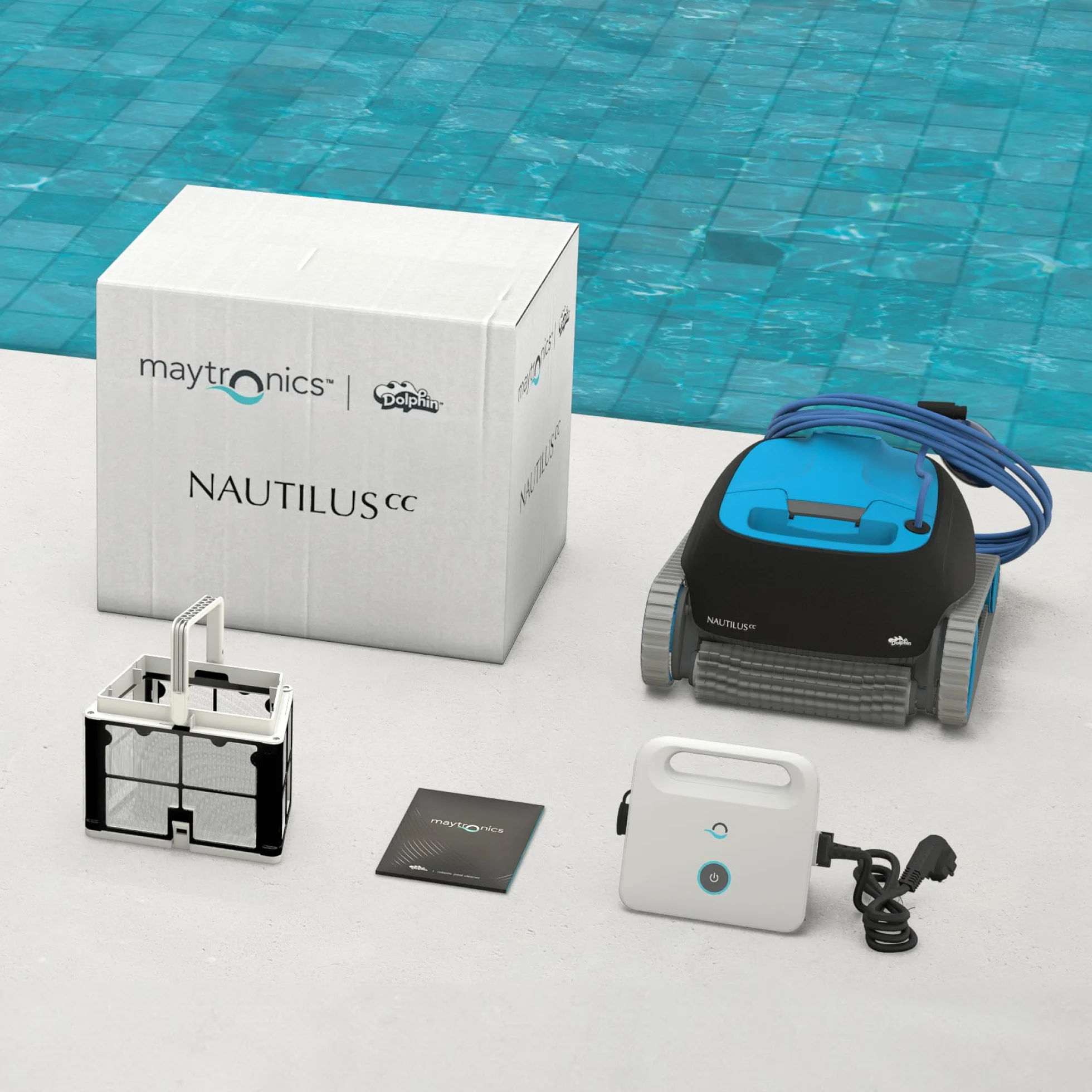 Dolphin Nautilus CC Automatyczny robot do czyszczenia basenów z kablem - czyszczenie podłóg i ścian - energooszczędny, baseny naziemne do 10 m, pielęgnacja wody