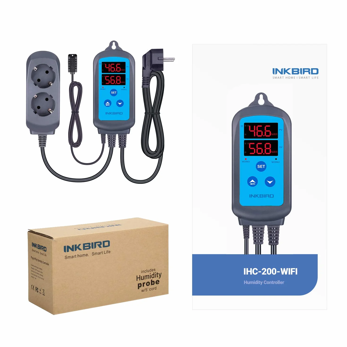 Inkbird IHC-200 WiFi Kontroler wilgotności do szklarni