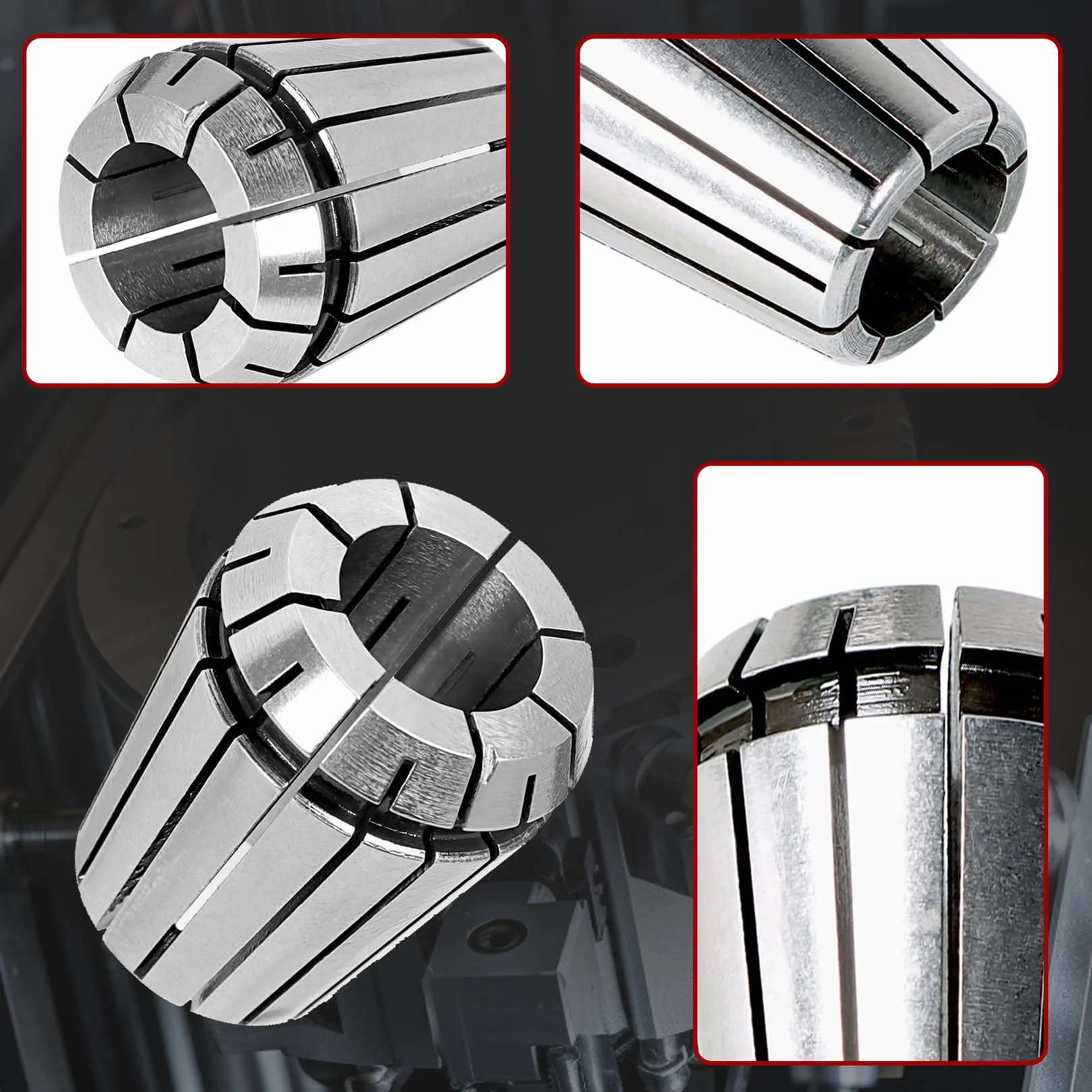 Zestaw tulei zaciskowych ER32 19 szt. Zestaw tulei zaciskowych ER32, zacisk sprężynowy, narzędzie do tokarki grawerującej CNC, 2-20 mm, pasuje do maszyny grawerującej CNC i frezarki tokarskiej