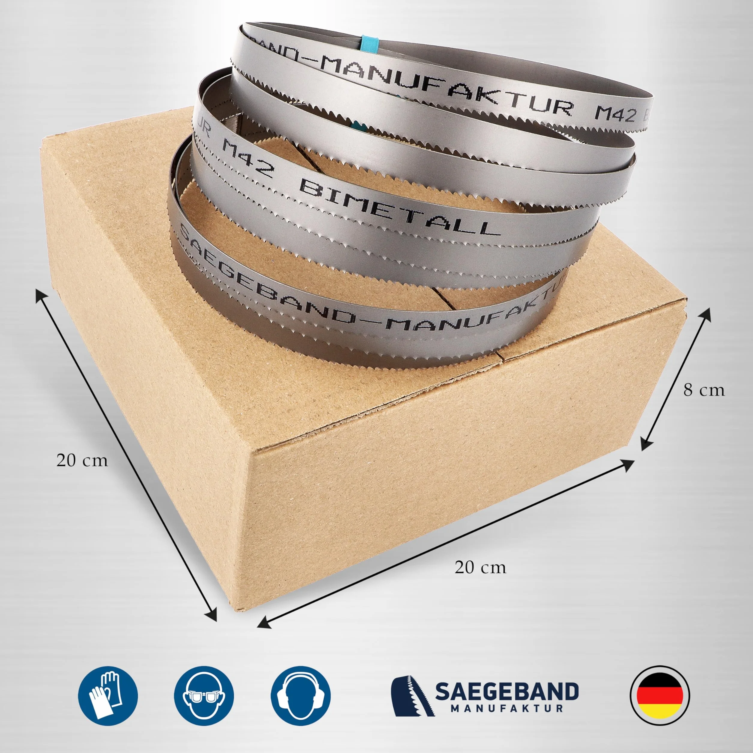 3 x M42 HSS taśma bimetaliczna 1638 x 13 x 0,9 mm z 8/12 ZpZ, brzeszczot do piły taśmowej