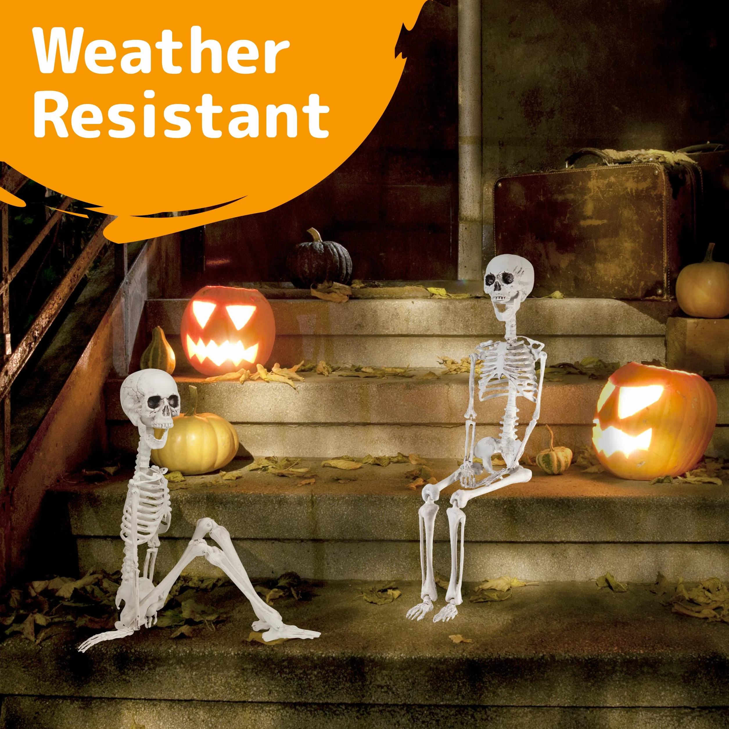 Prextex Szkielet na Halloween 76 cm z ruchomymi przegubami dekoracja