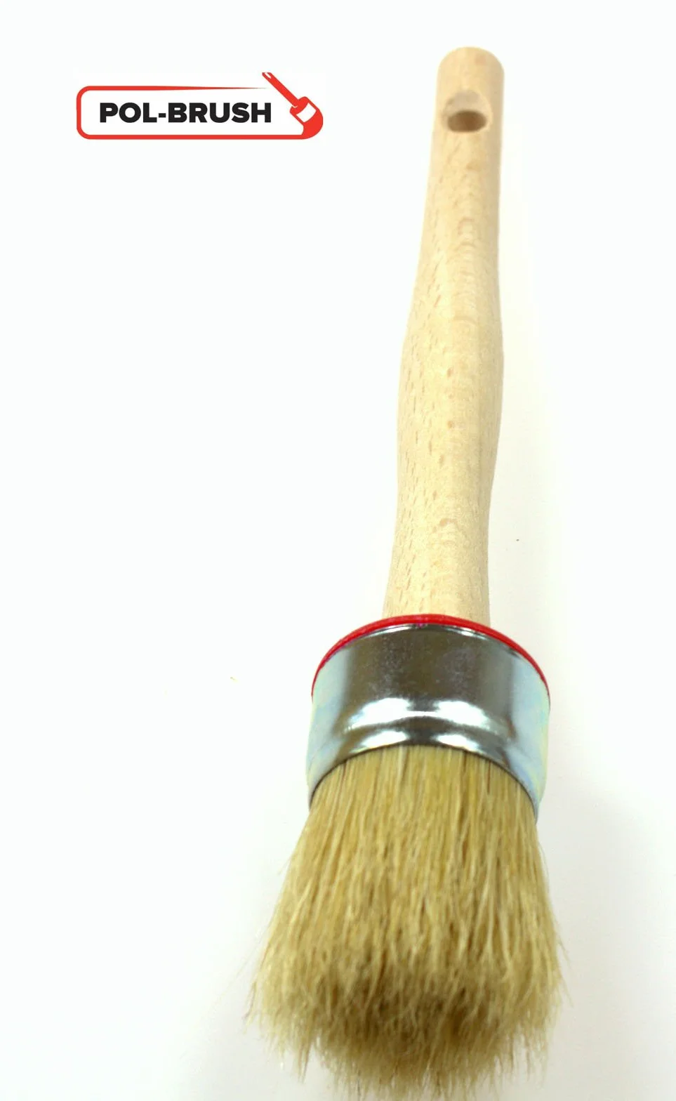 Okrągły pędzel do malowania z naturalnego włosia 1 szt. - fi40 mm