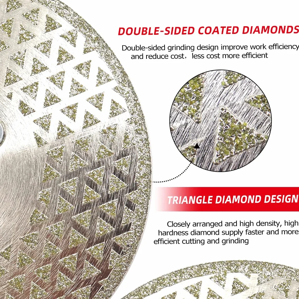 DT-DIATOOL Tarcze do cięcia i szlifowania diamentowego 9 cali / 230 mm x M14 dwustronna powlekana galwanicznie do płytek granitowych kamień marmurowy