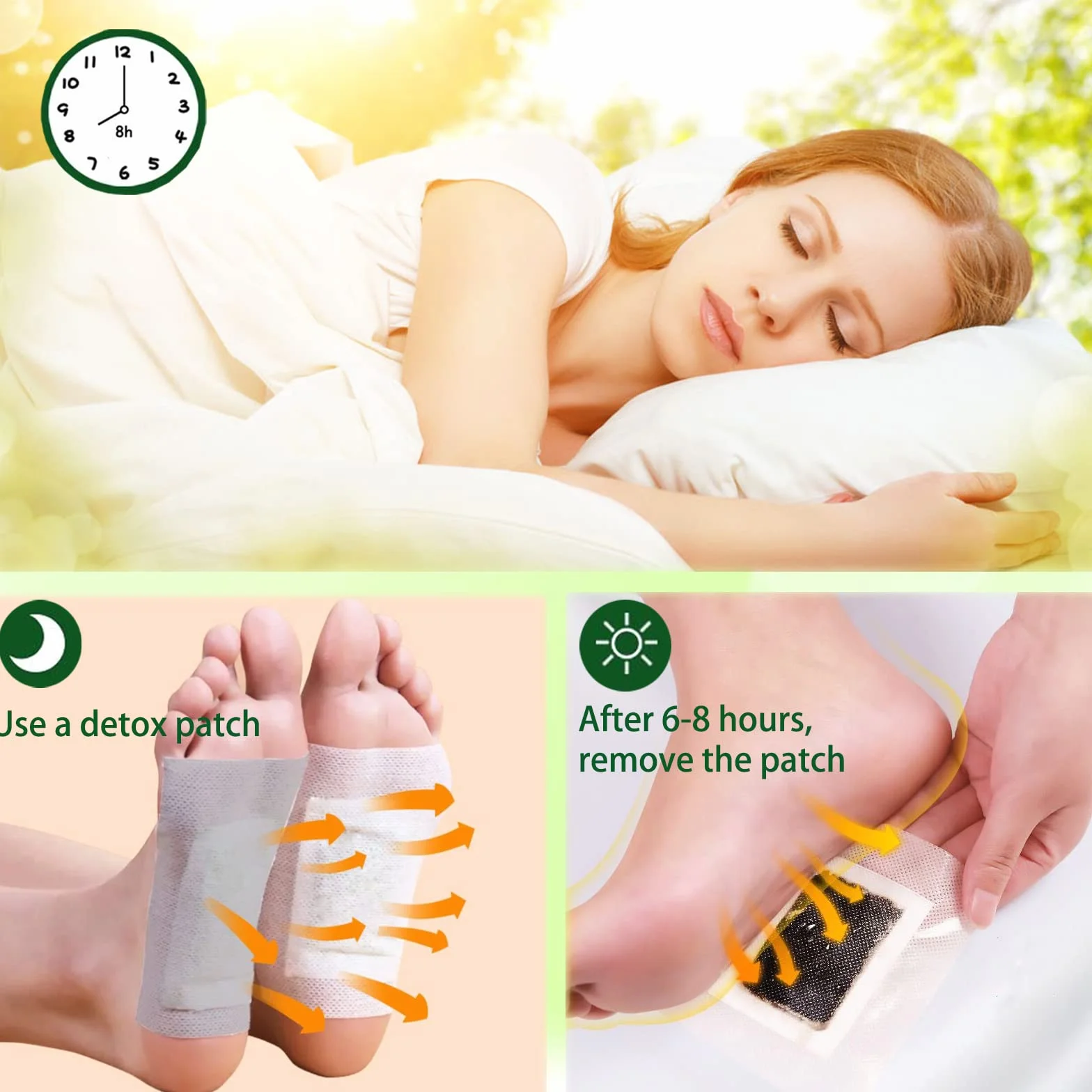 Detox plastry do stóp odtruwania 100 sztuk – Detox plaster na stopy, odtruwające bóle stóp, pomaga w łagodzeniu bólu i odprężeniu.