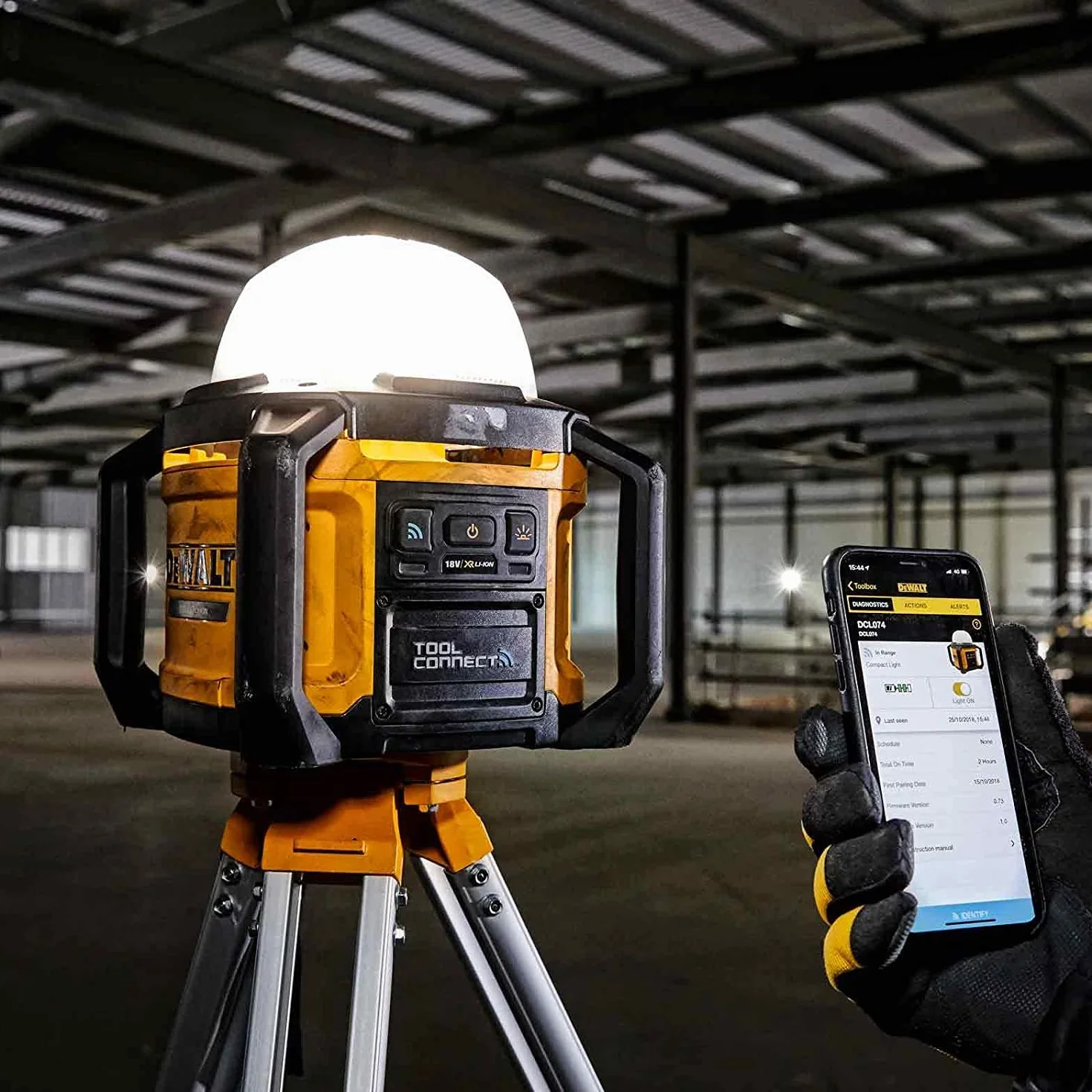 DEWALT Funkcjonalny Luz led área xr 18v tool connect dla profesjonalistów i majsterkowiczów do pracy profesjonalnej 18v