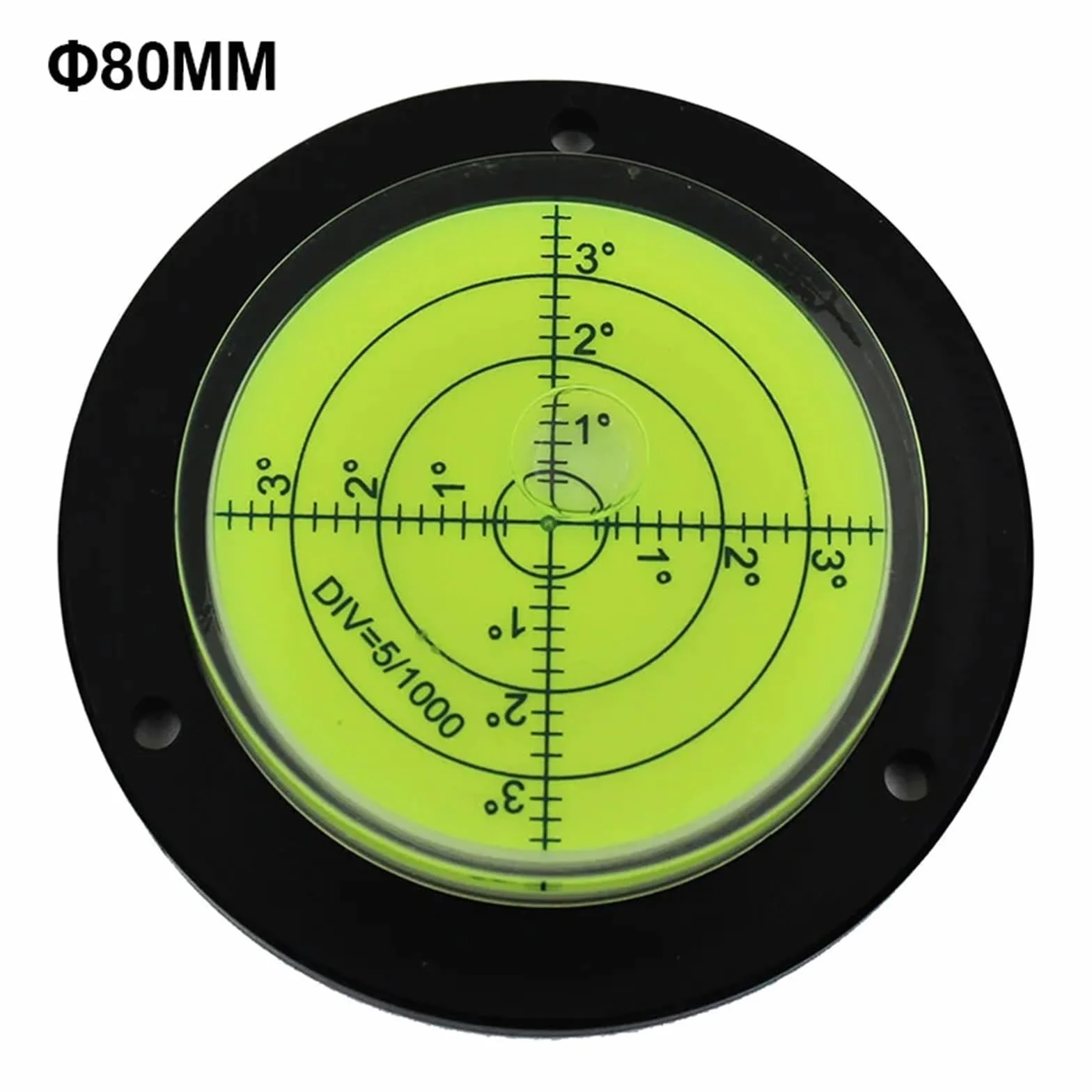 1 x okrągła poziomica do poziomicy z otworami montażowymi średnica 50 mm-100 mm | 1 x okrągły poziom bąbelków spiralnych o średnicy 50 mm - 100 mm (obudowa DIA-100 mm)