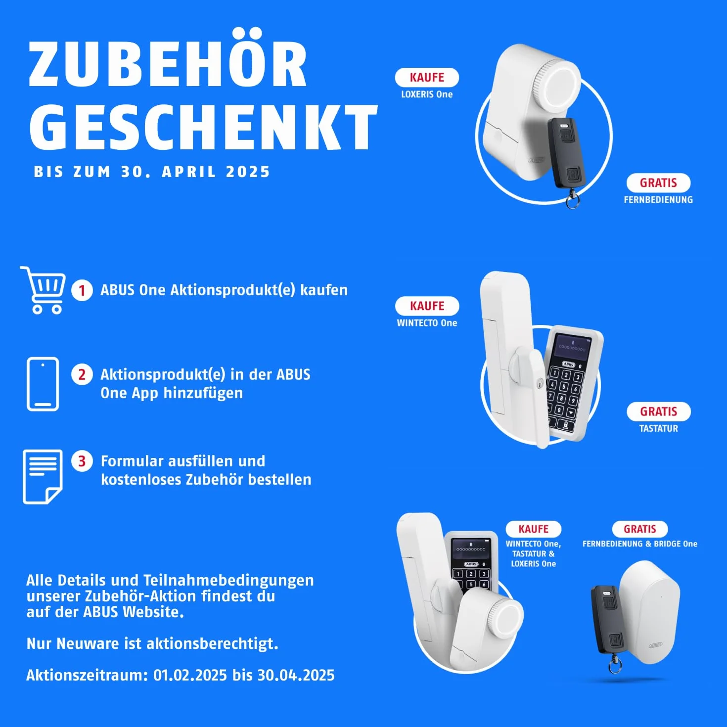 ABUS Wintecto One FCA4100W inteligentny napęd okienny z funkcją alarmu, bez wiercenia, biały, różne możliwości zamykania – 97255