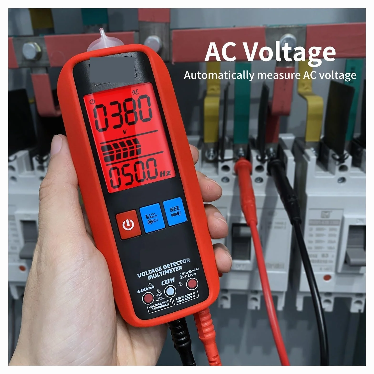 Inteligentny Multimetr Cyfrowy VFC DC AC Tester Napięcia Woltomierz True Dioda Pojemnościowa Ohm NCV Bezdotykowy Szybko Dokładnie Łatwy Odczyt(A5X USB Charging)