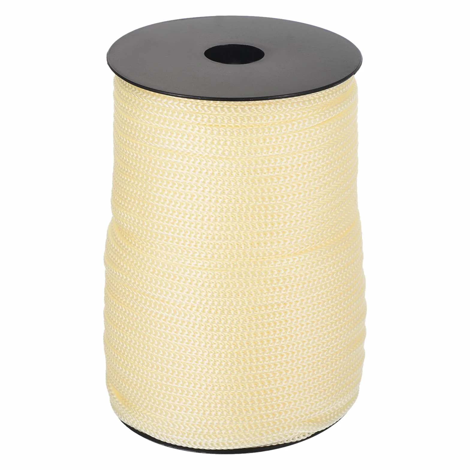 QUARKZMAN Linka polipropylenowa 4 mm, pleciona, 100 m, linka nylonowa do sznurka do prania, na kemping, wędrówki, do aktywności na świeżym powietrzu, kremowo-biała