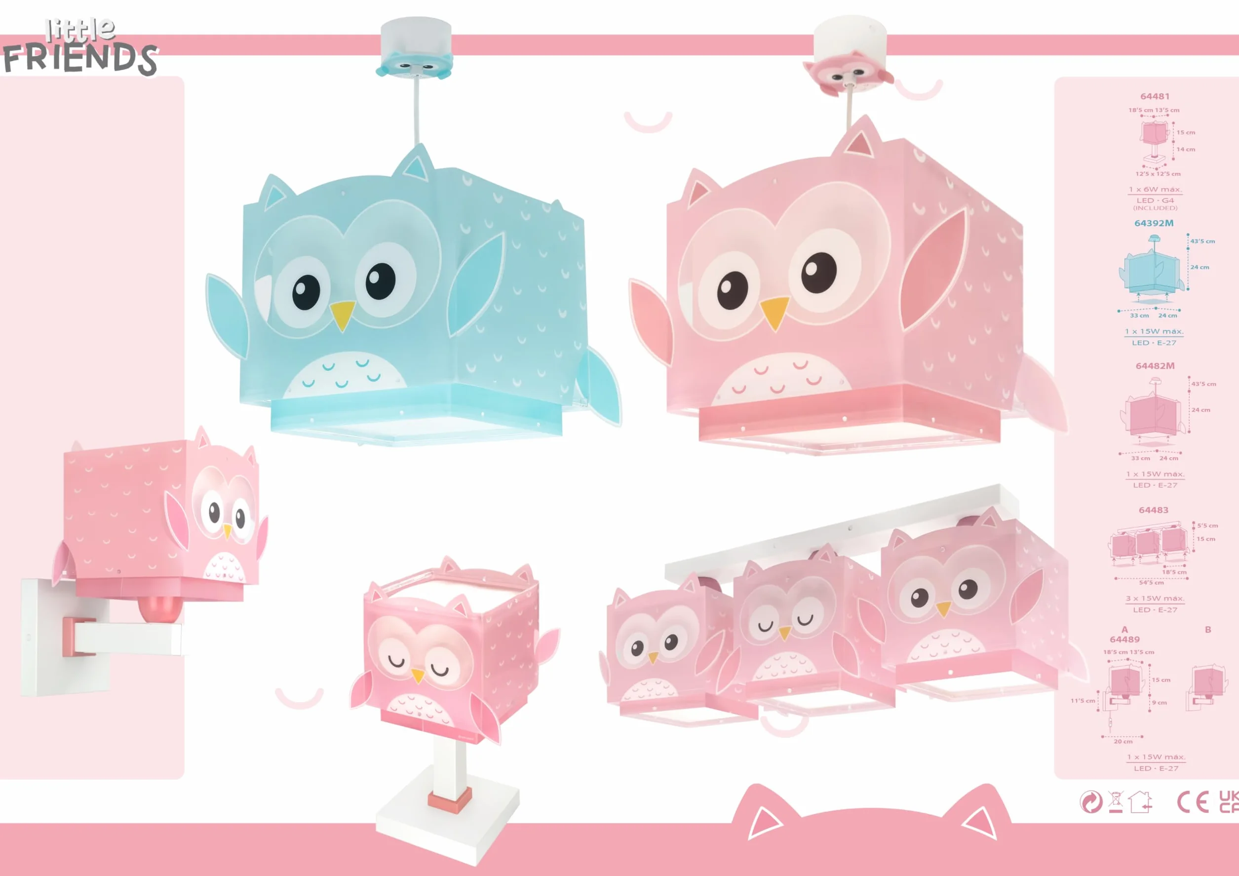 Dziecięcy kinkiet Dalber Little Owl Animals