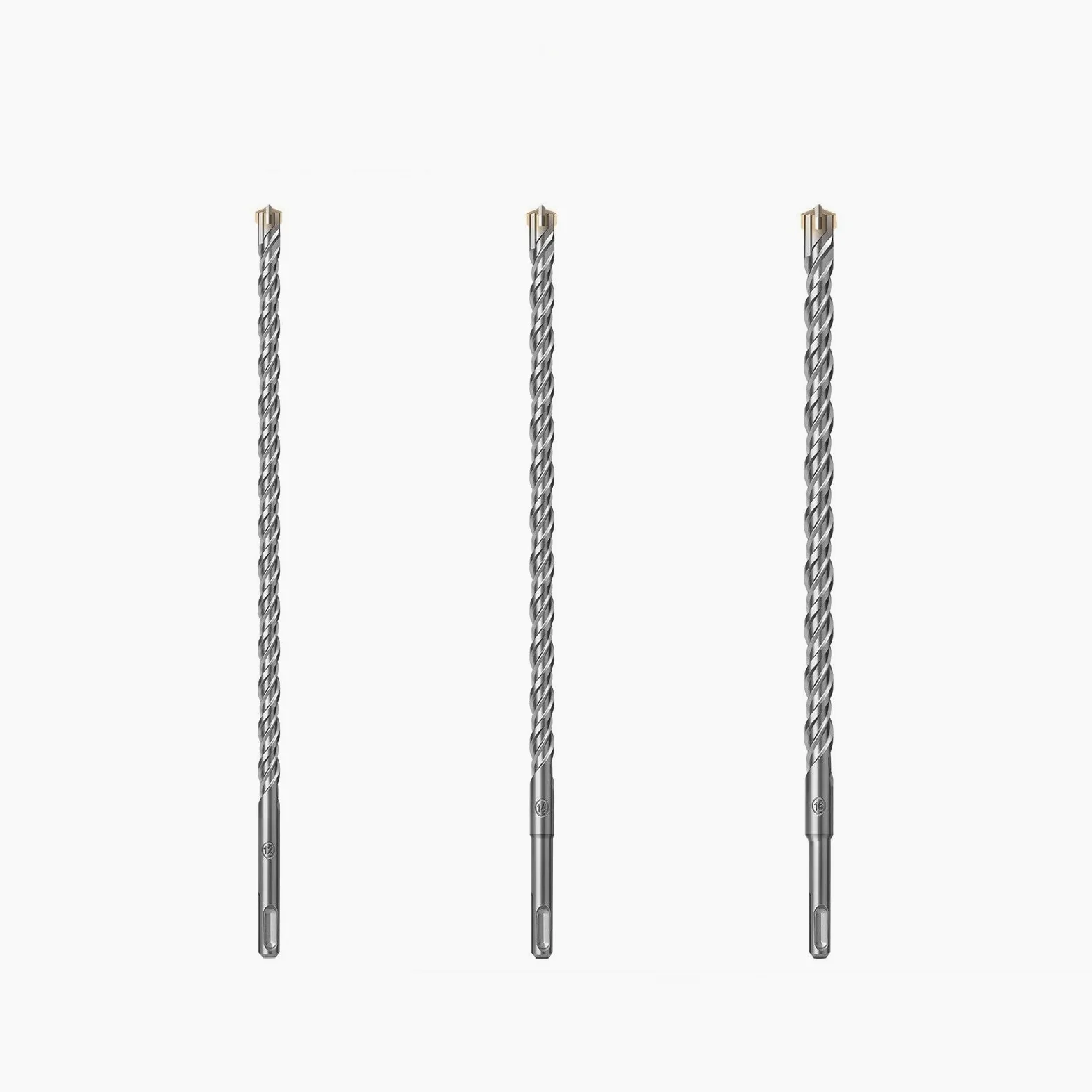 Zestaw wiertła obrotowego SDS Plus， Zestaw bitów do młota udarowo-obrotowego SDS Plus z końcówką krzyżową z węglików spiekanych 110-310 mm Kamień murarski Cegła betonowa | 3pcs
