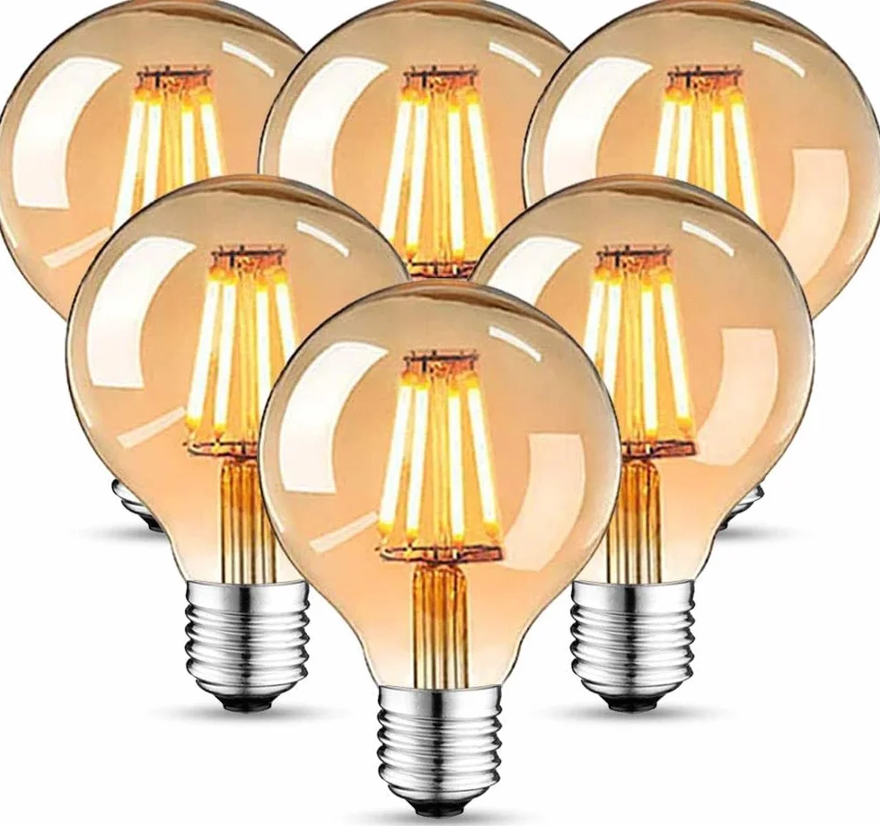 E27 Vintage LED 4 W Edison żarówka dekoracyjna 470 lm 2700 K, lampa retro idealna do domu, kawiarni, baru, 6 sztuk