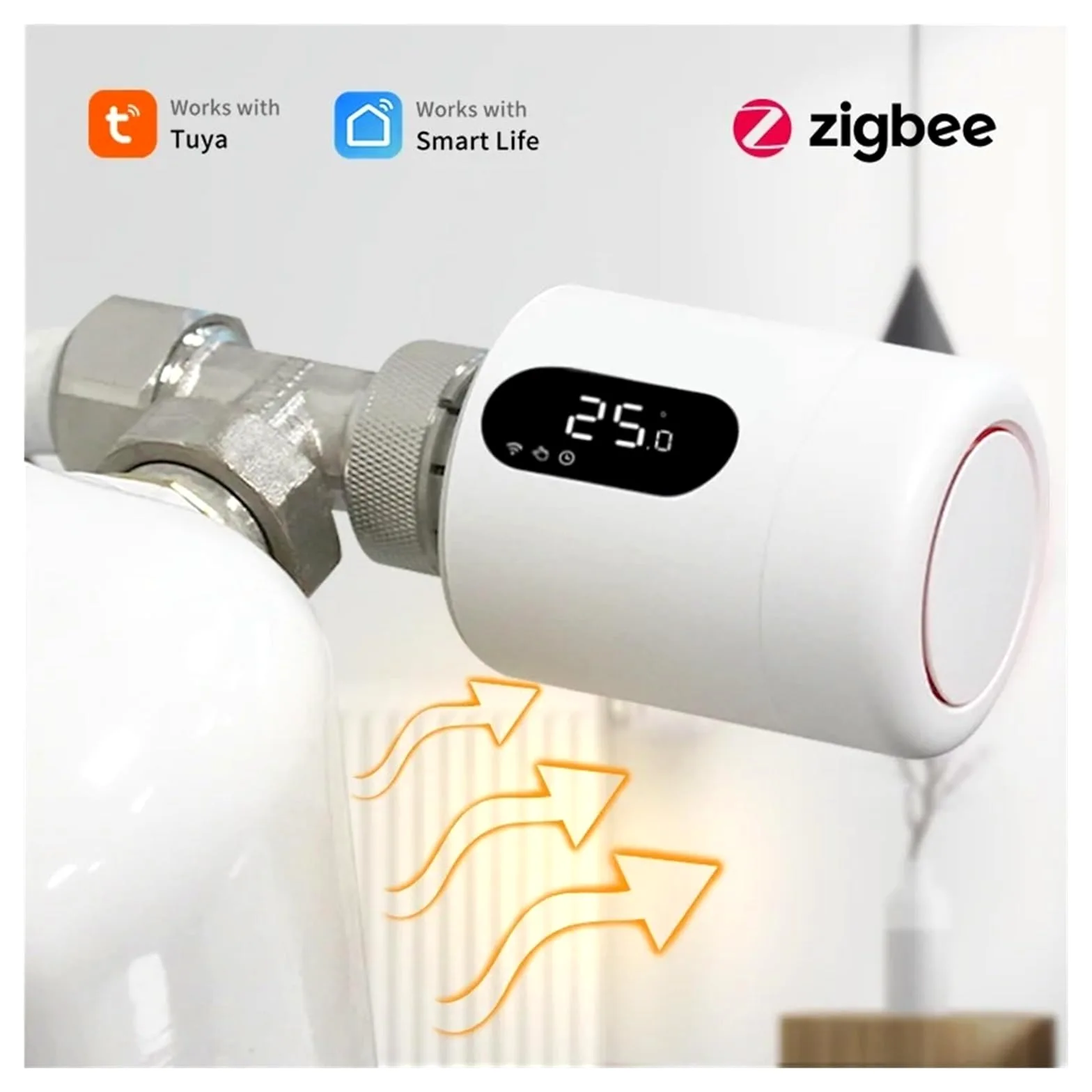 Zawór Termostatyczny Tuya Smart Zigbee3.0 Do Grzejników Z Podłączonym Zaworem Termostatycznym Zawór Termostatyczny Zigbee Do Informacja O ZgodnośCi(ME173-Zigbee 1pcs)