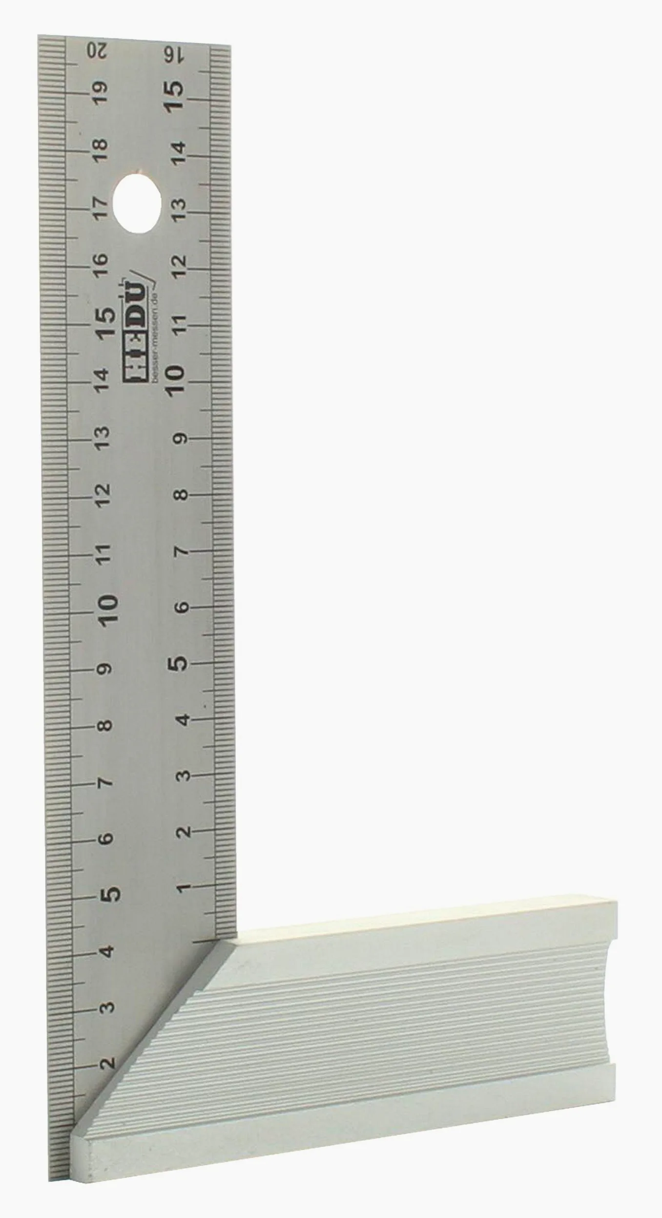 Kątownik stolarski z ogranicznikiem, kątownik kątowy 45°, narzędzie kątowe proste, 200 x 40 x 1 mm