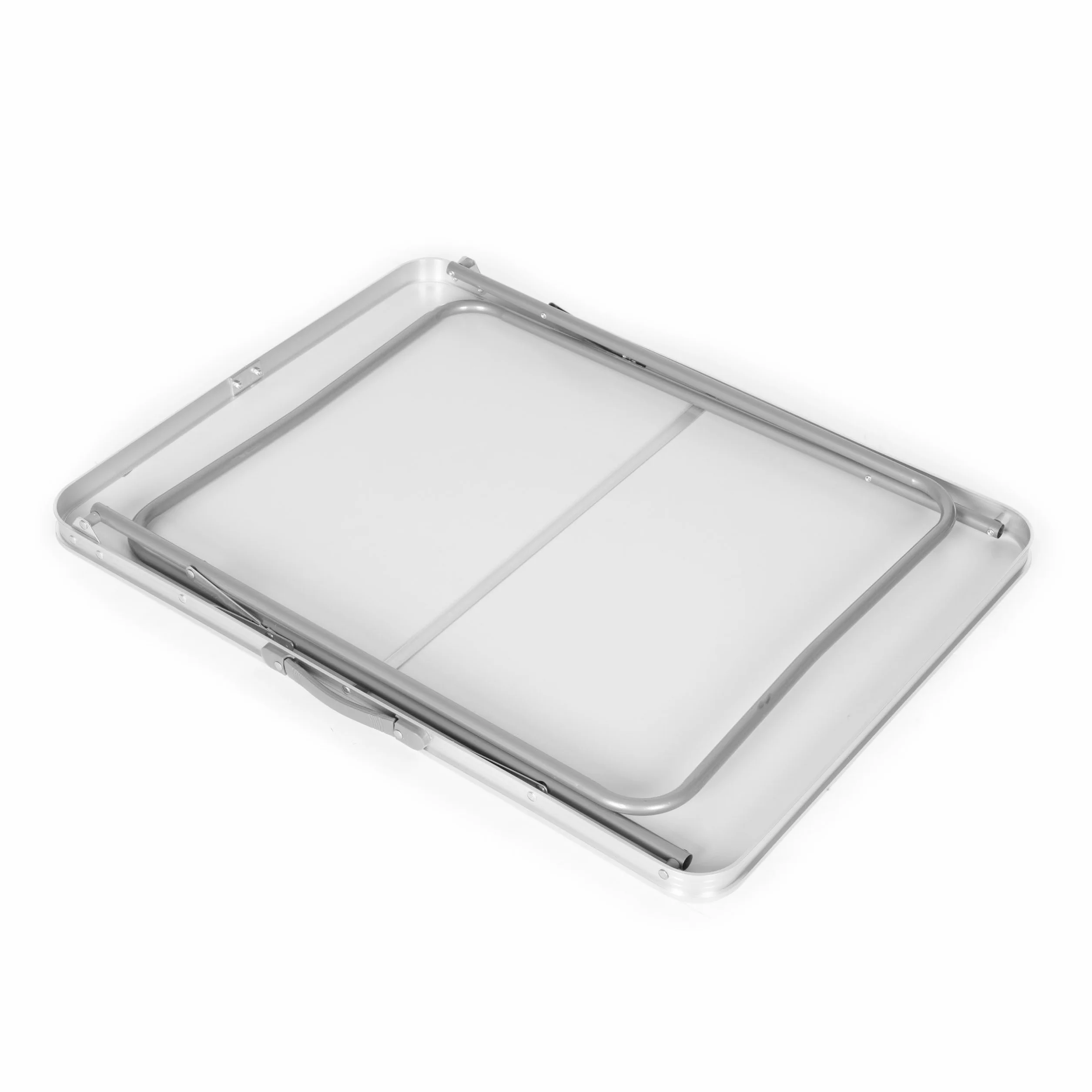 Stolik turystyczny składany 80x60x70 cm srebrny
