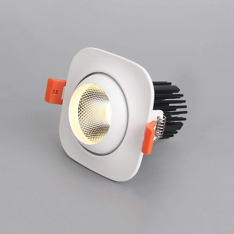 Lampy zewnętrzne 8 W obrotowy reflektor sufitowy LED Nordic lampy do zabudowy i regulowanych lamp punktowych komercyjne oświetlenie dekoracyjne lampa panelowa energooszczędne oświetlenie wewnętrzne