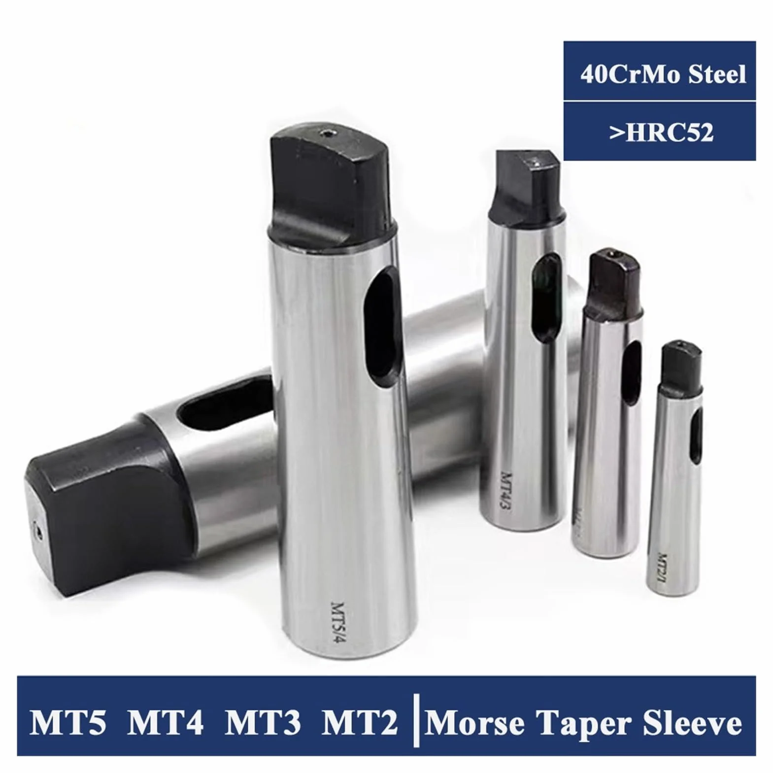 tuleja stożkowa Morse'a MT1MT2 MT3 MT4 MT5 MT6, tuleja wiertnicza, adapter stożkowy Morse'a, redukcyjna tuleja wiertnicza do akcesoriów prętowych, 1 szt. (MT5-MT2)