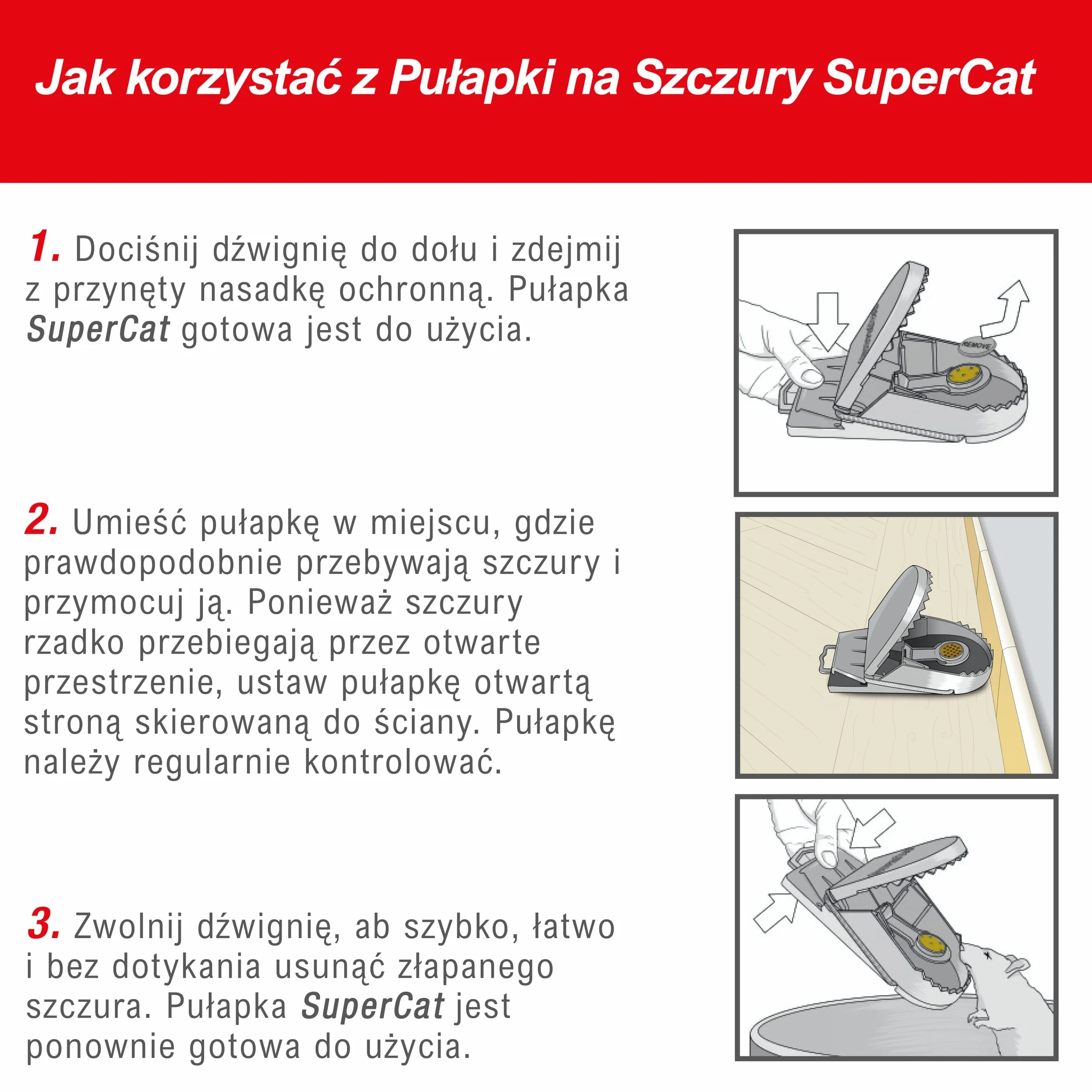 SWISSINNO Pułapka na szczury SuperCat – 1 pułapka z przynętą