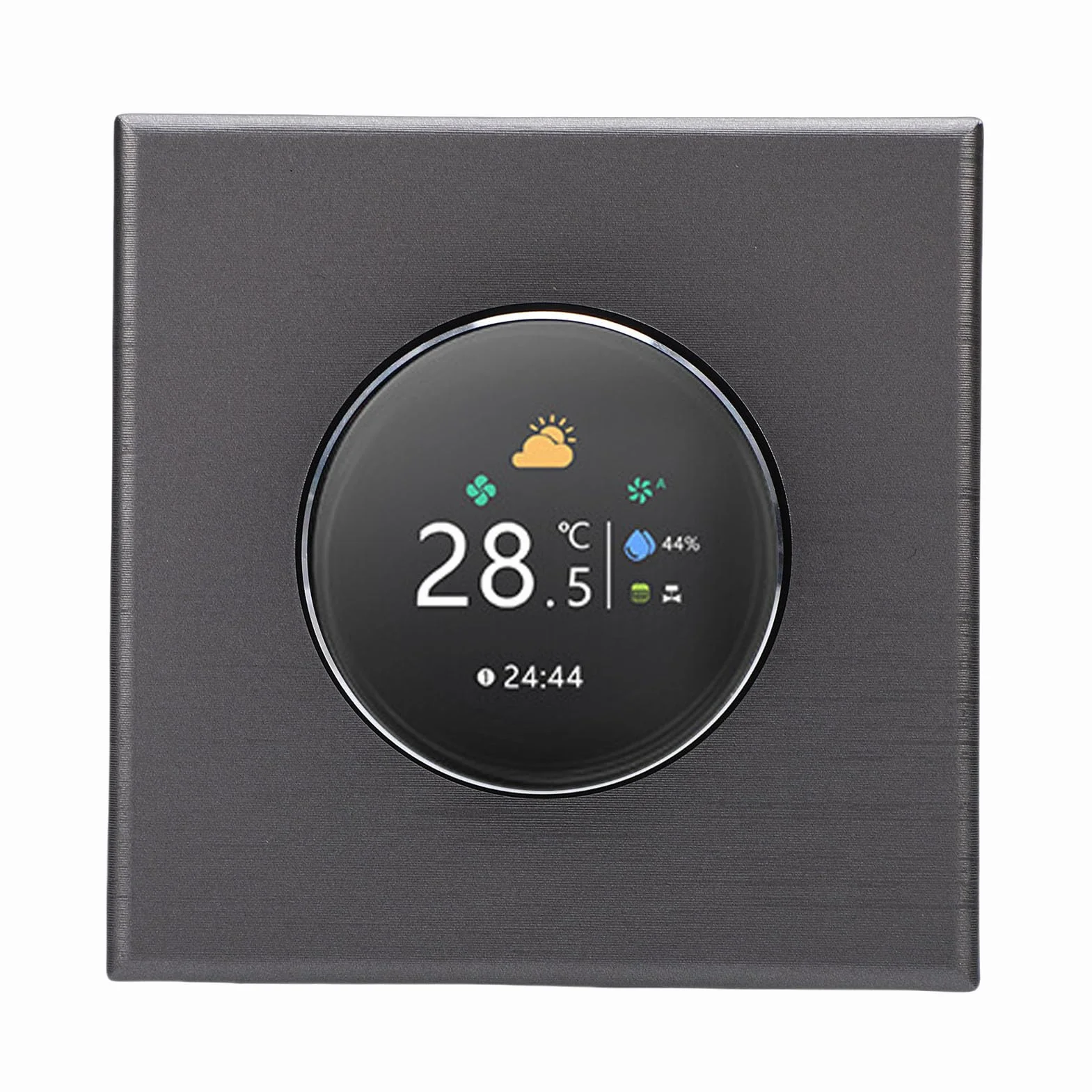 lyrlody Inteligentny Termostat WiFi, Termostat PC ABS z Inteligentnym Pokrętłem z Ekranem TFT 240x240, Pilot z Aplikacji, Programowalny od 41 do 95F, do Domowego Systemu Ogrzewania Podłogowego AC