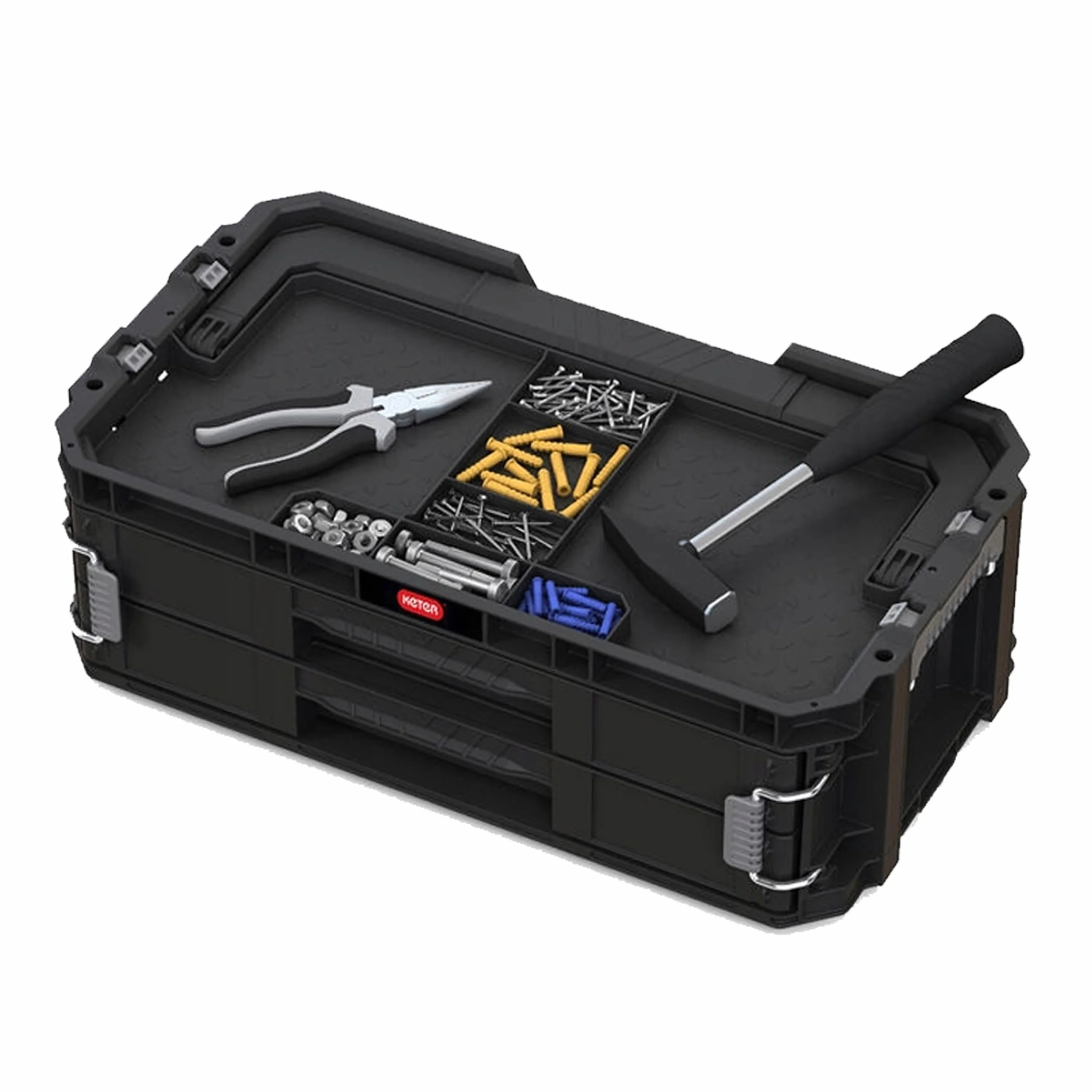 Keter Skrzynka Organizer Connect z 2 Szufladami