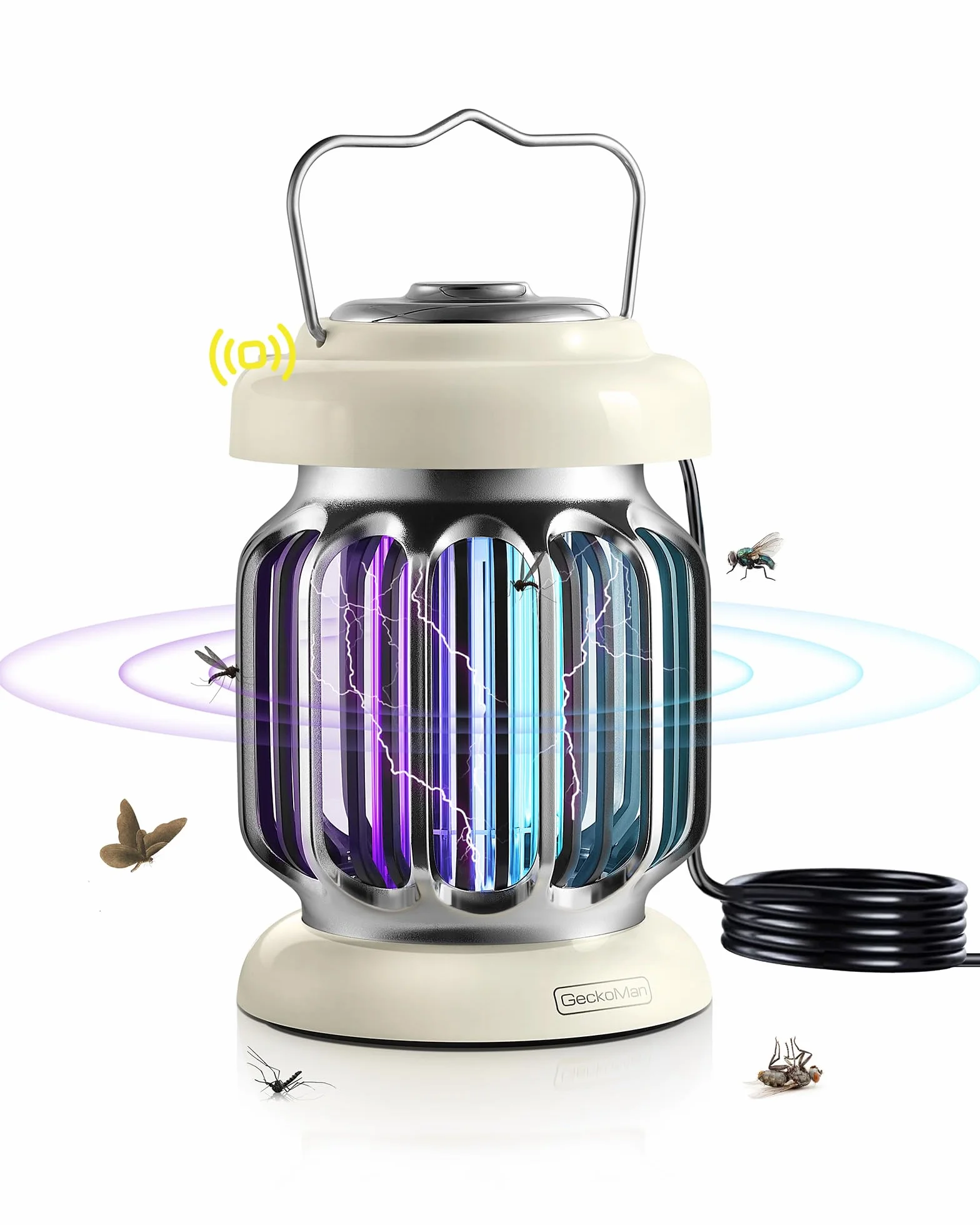 GeckoMan spektrum hybrydowego, Dusk to Dawn Light Sensor elektryczna pułapka na owady, elektryczna pułapka na muchy, pułapka na muchy owocówki, z czujnikiem światła