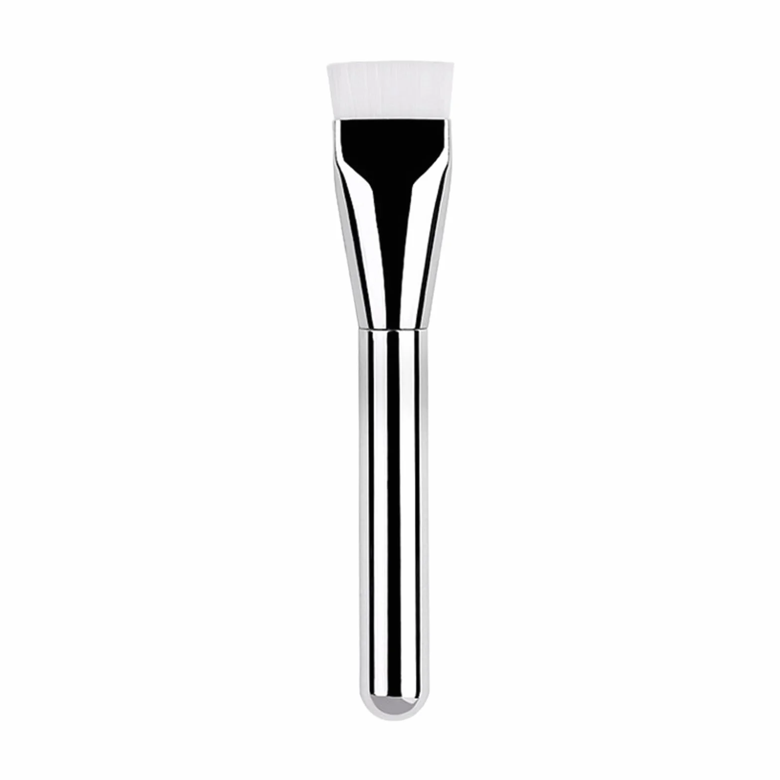 Foundation Brush, Flat Top Brushes, 5.63 Inches Portable Ultra Thin Design with Concealer Pad, Flattop Makeup Tool for Buffing, Blending, Face, Cheeks, Nose, Beauty Routine, Cosmetics