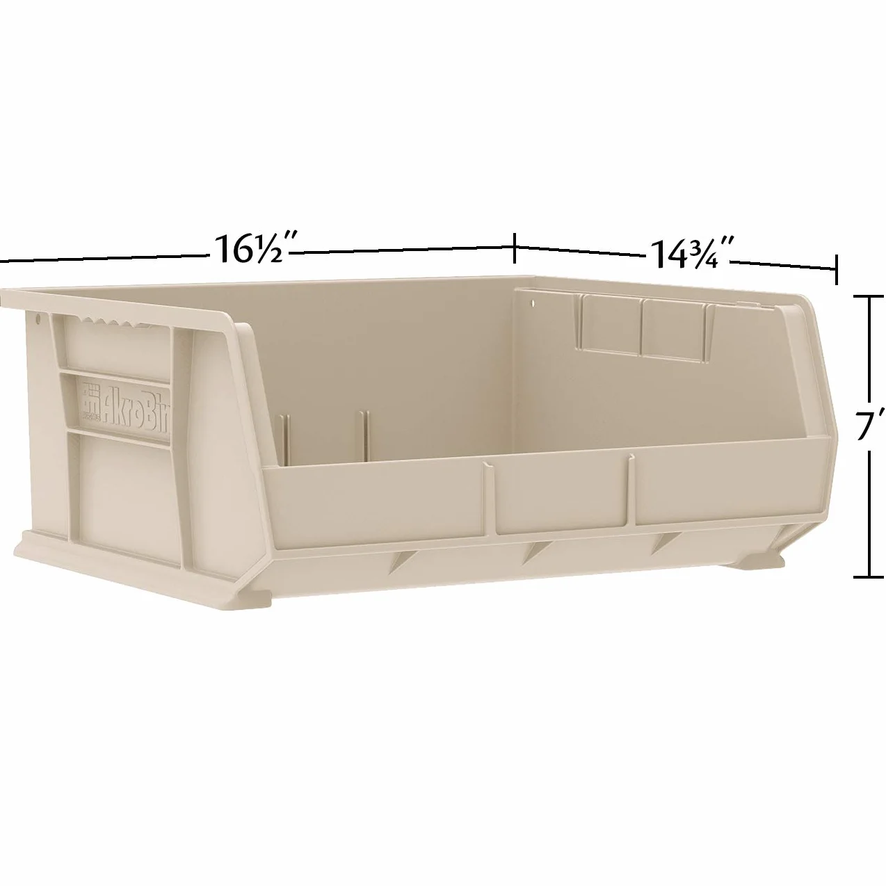Akro-Mils 30250 plastikowy pojemnik do układania w stos Akrobin, 38 cm na 40 cm x 18 cm, przezroczysty, obudowa 6
