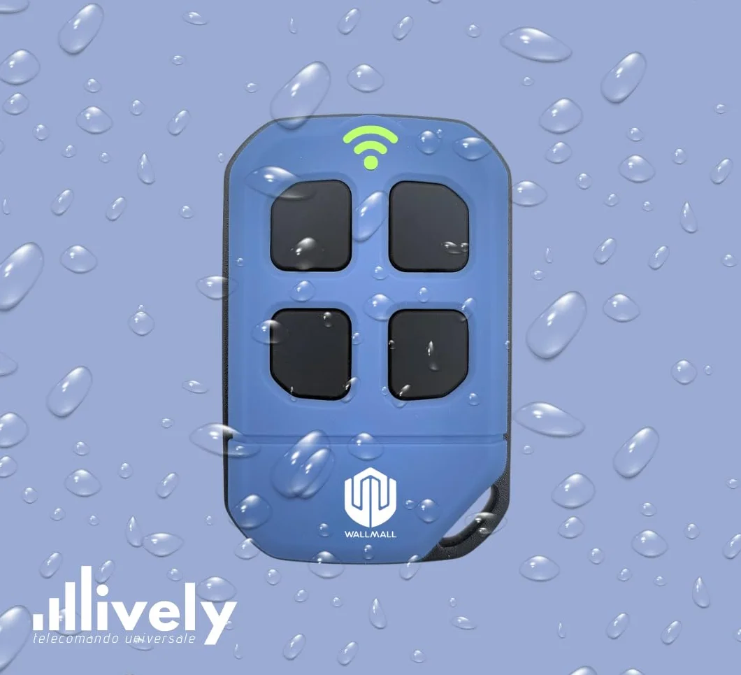Lively Uniwersalny wodoodporny pilot do bramy 433/433,92 MHz z 4 niezależnymi przyciskami, kompatybilny ze stałymi kodami o długiej żywotności baterii (zielony mech)