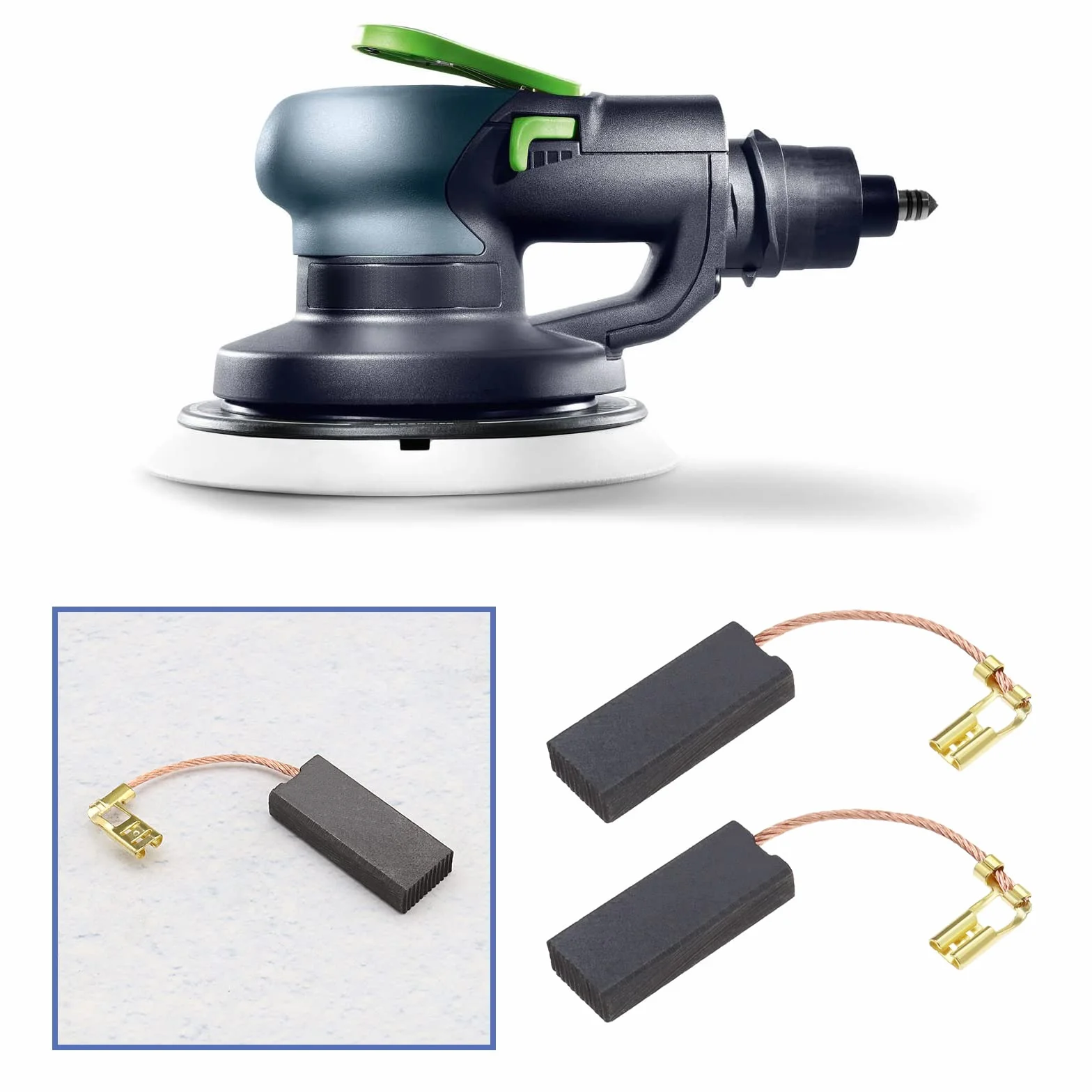 2 pary szczotek węglowych 6,3 x 12,5 x 30 mm część zamienna silnika kompatybilna z Festool CS 70 E/CS 70 EB/CS 70 EB zestaw akcesoriów do elektronarzędzi