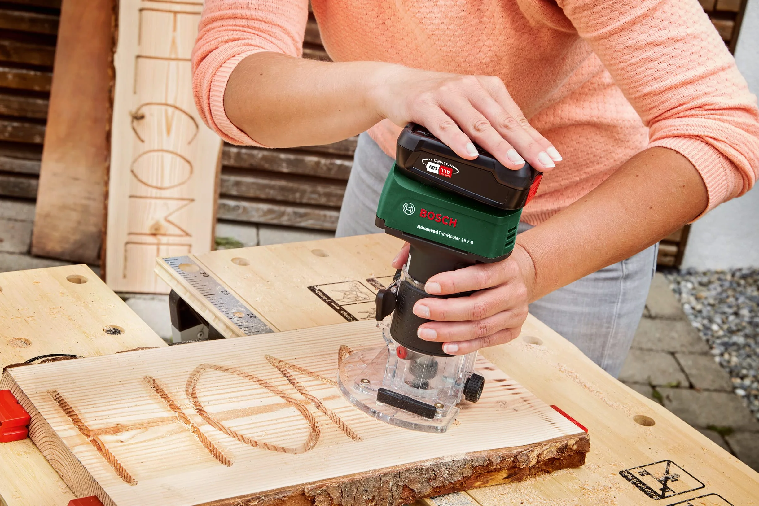 Bosch Accessories 1 x pierścień do kopiowania (do Advanced TrimRouter 18V-8, akcesoria frezarka)