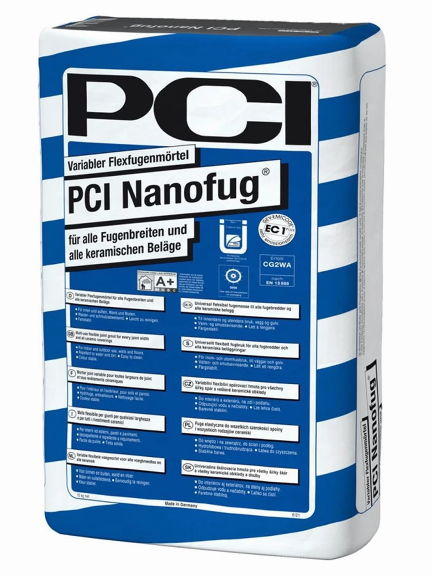 PCI Nanofug 15 kg nr 43 Pergamon zmienna zaprawa do fug giętkich w szczególności do okładzin kamionkowych i kamionkowych Sika