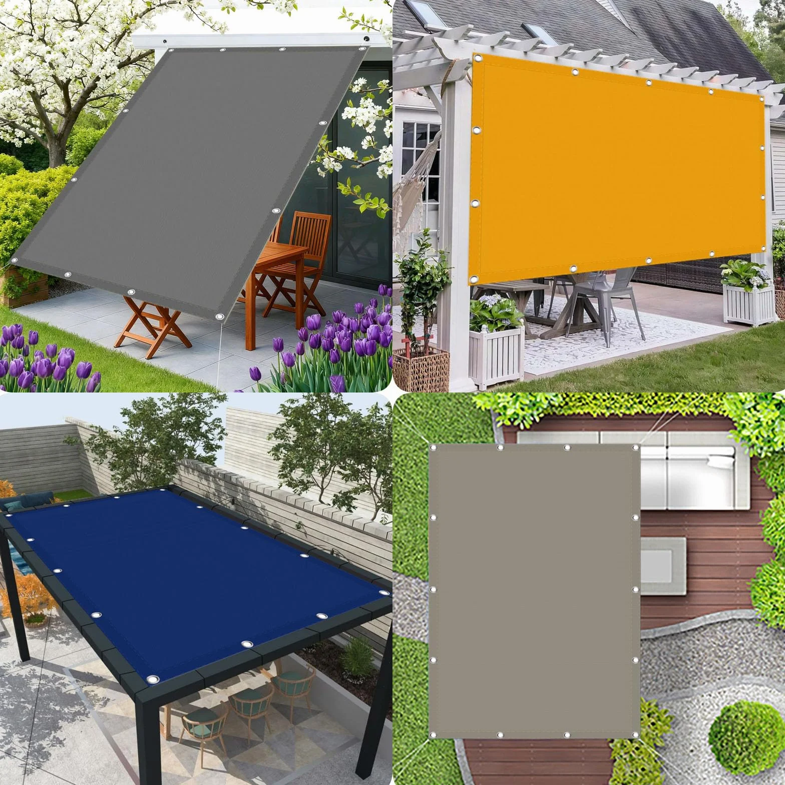 Żagiel Przeciwsłoneczny 180 x 240 cm Prostokątny Wodoodporny Blokujący UV 95% Markiza Darmową Liną złamana biel
