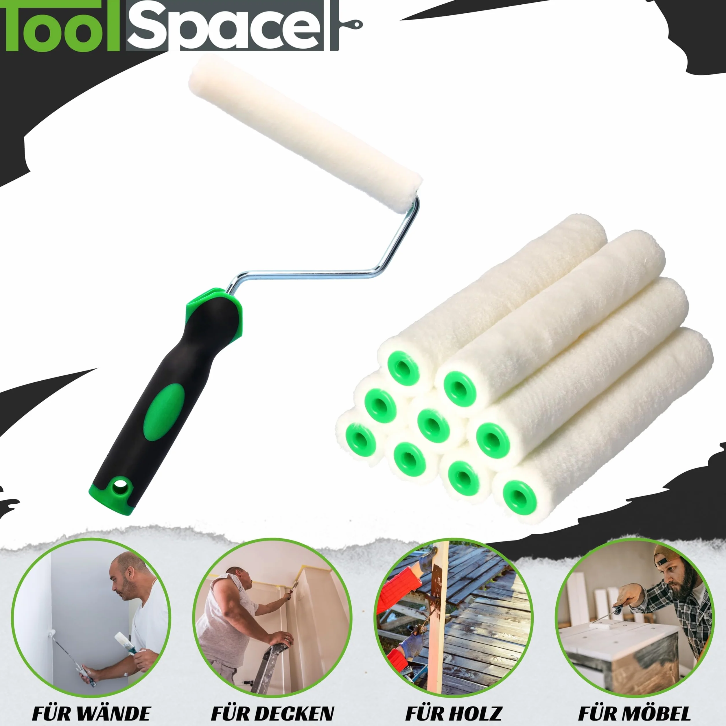 ToolSpace | ZESTAW 10x VELUR 15CM + RĄCZKA 2K