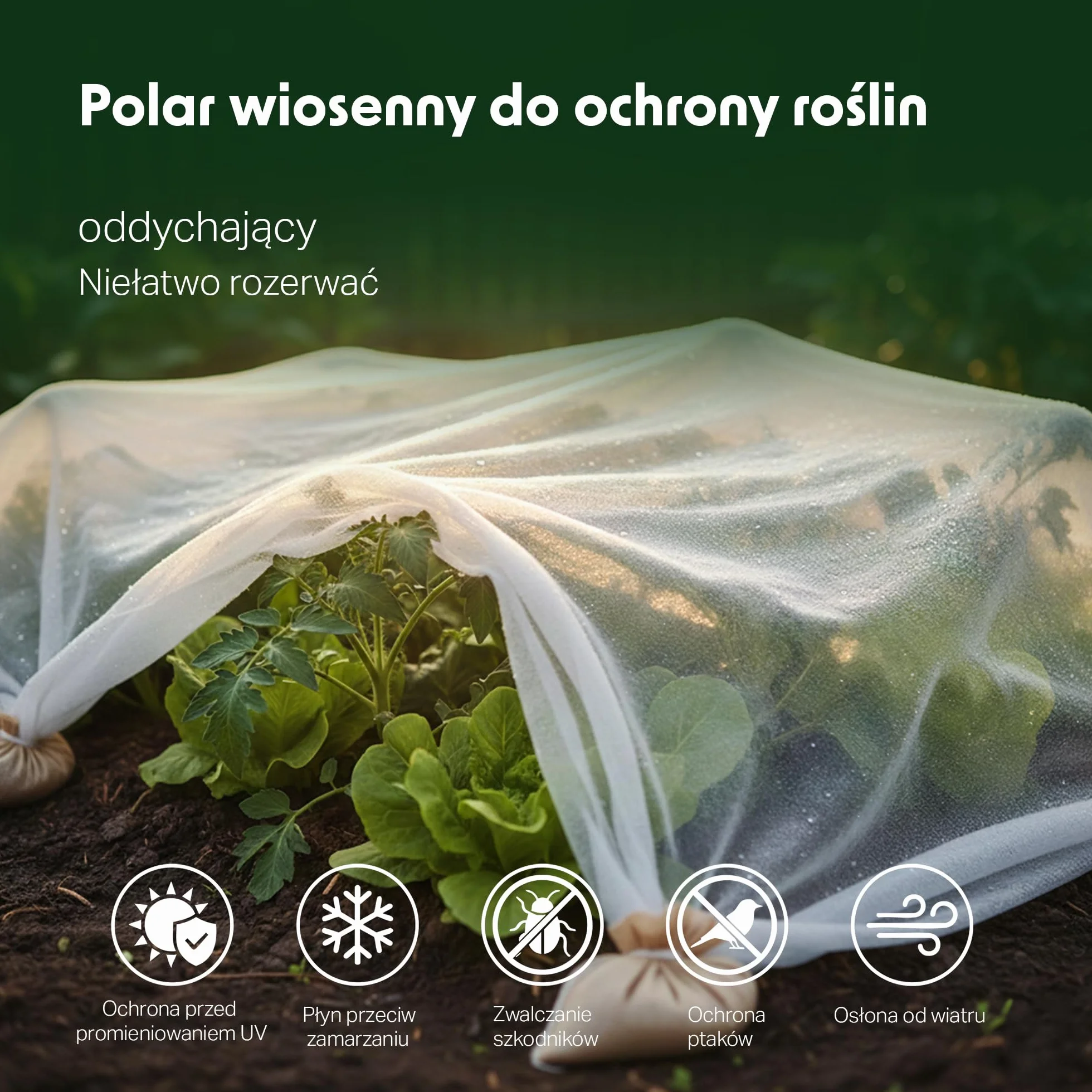 GARDENIX Włóknina inspektowa oddychająca 17 g/m² włóknina ogrodowa 3,2 x 10 m (32 m²) wspomaga zdrowy wzrost, chroni rośliny, kwiaty i warzywa przed zimnem, mrozem i wiatrem