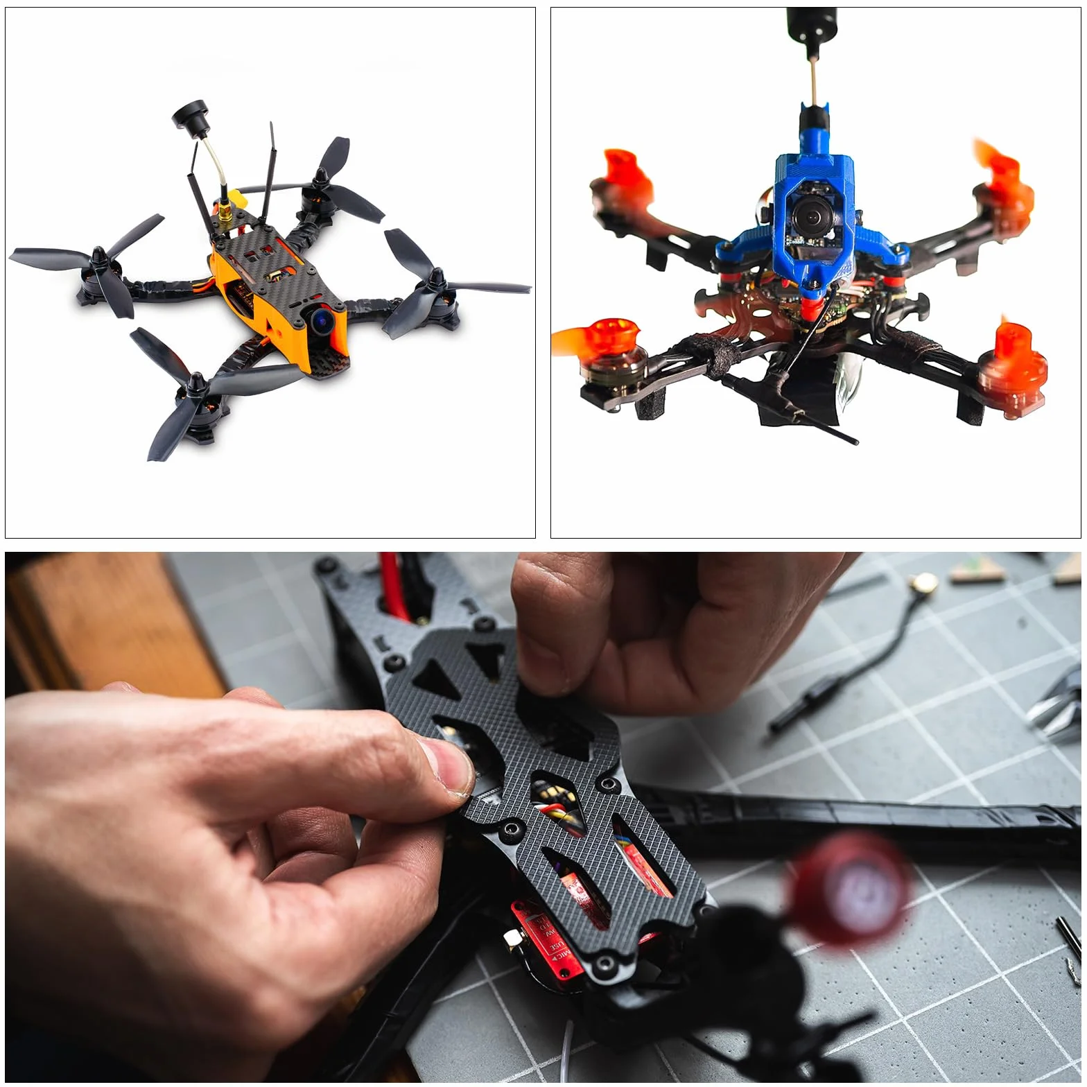 QUARKZMAN Okrągła aluminiowa kolumna dystansowa, okrągłe elementy dystansowe M3x40 mm, zestaw dystansowy do samolotów RC Quadcopter FPV CNC czarny 5 szt