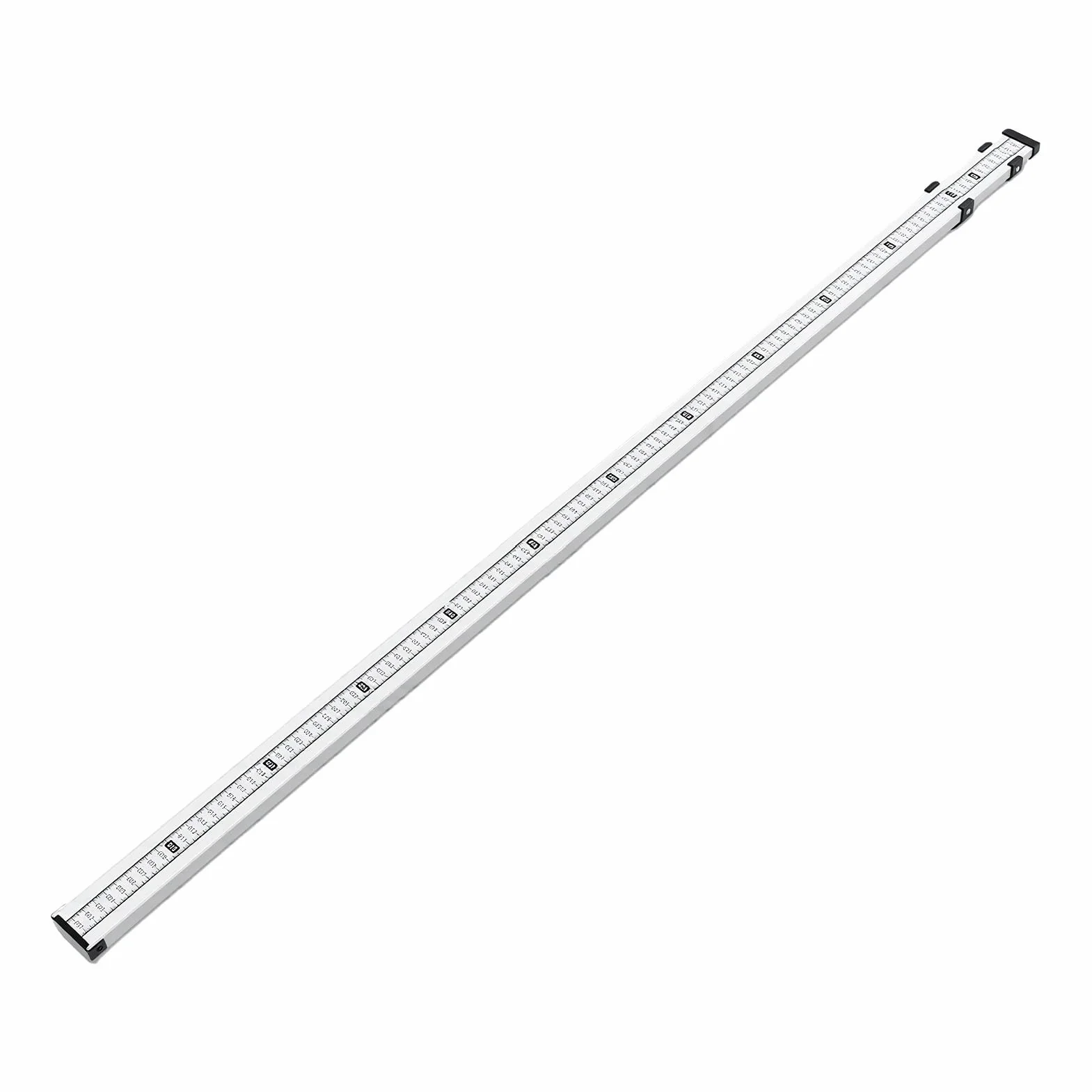 banapoy Pręt ze Stopu Aluminium, Teleskopowy Pręt Pomiarowy o Podwójnej Skali 1180-3000 Mm, Teleskopowy Poziomujący z poziomicą, Przycisk Blokady, Pomiarowy do Domów