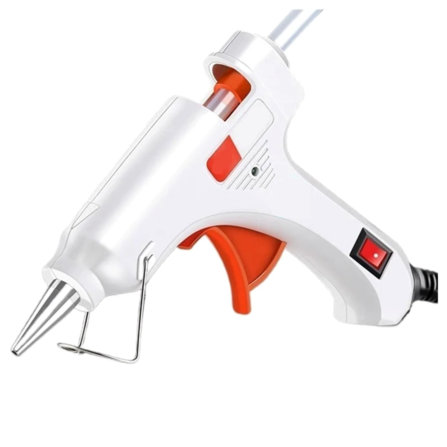 Pistolet Do Klejenia Na Gorąco 7 Mm Klej W Sztyfcie Mini Pistolety Przemysłowe Termo Pistolet Do Klejenia Narzędzie Do Pomiaru Temperatury(White-05 60-100W)