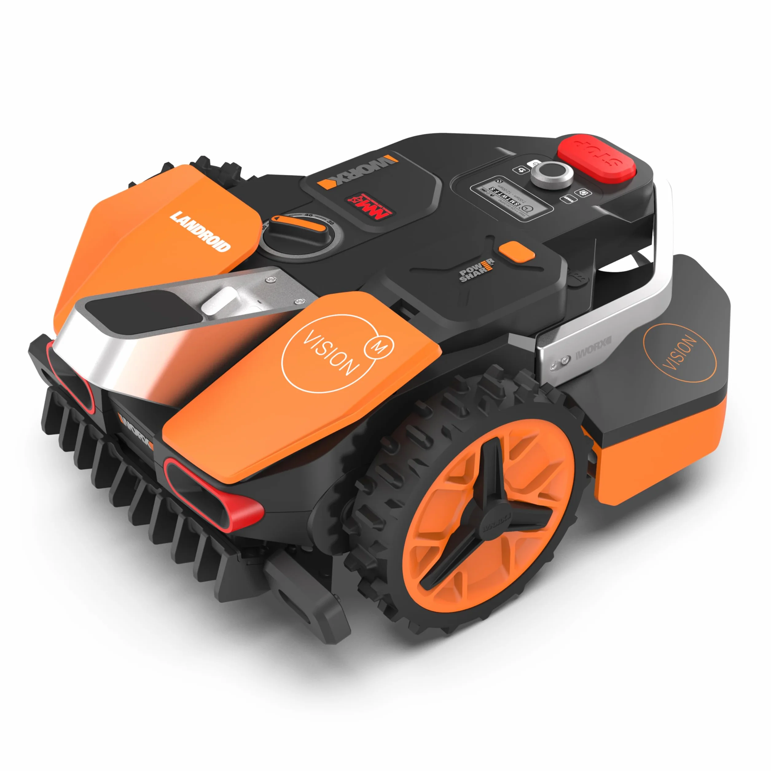 Worx Landroid Vision Robot Koszący, Czarny/Pomarańczowy, 46 x 62,6 x 26,5 cm