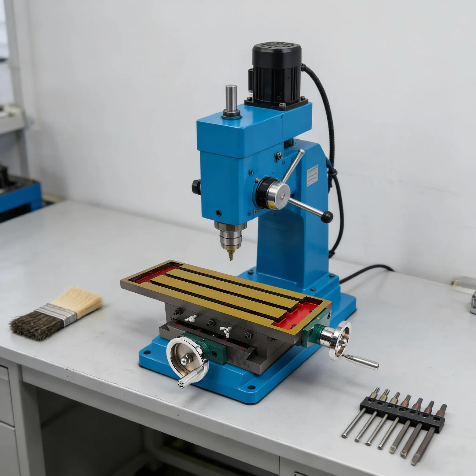 570 x 360 mm wiertarka stołowa, stół krzyżowy do wierteł kolumnowych | Wielofunkcyjny stół roboczy, przesuw x 270 mm Y 125 mm, kompatybilny z wiertarkami, frezarkami i szlifierkami