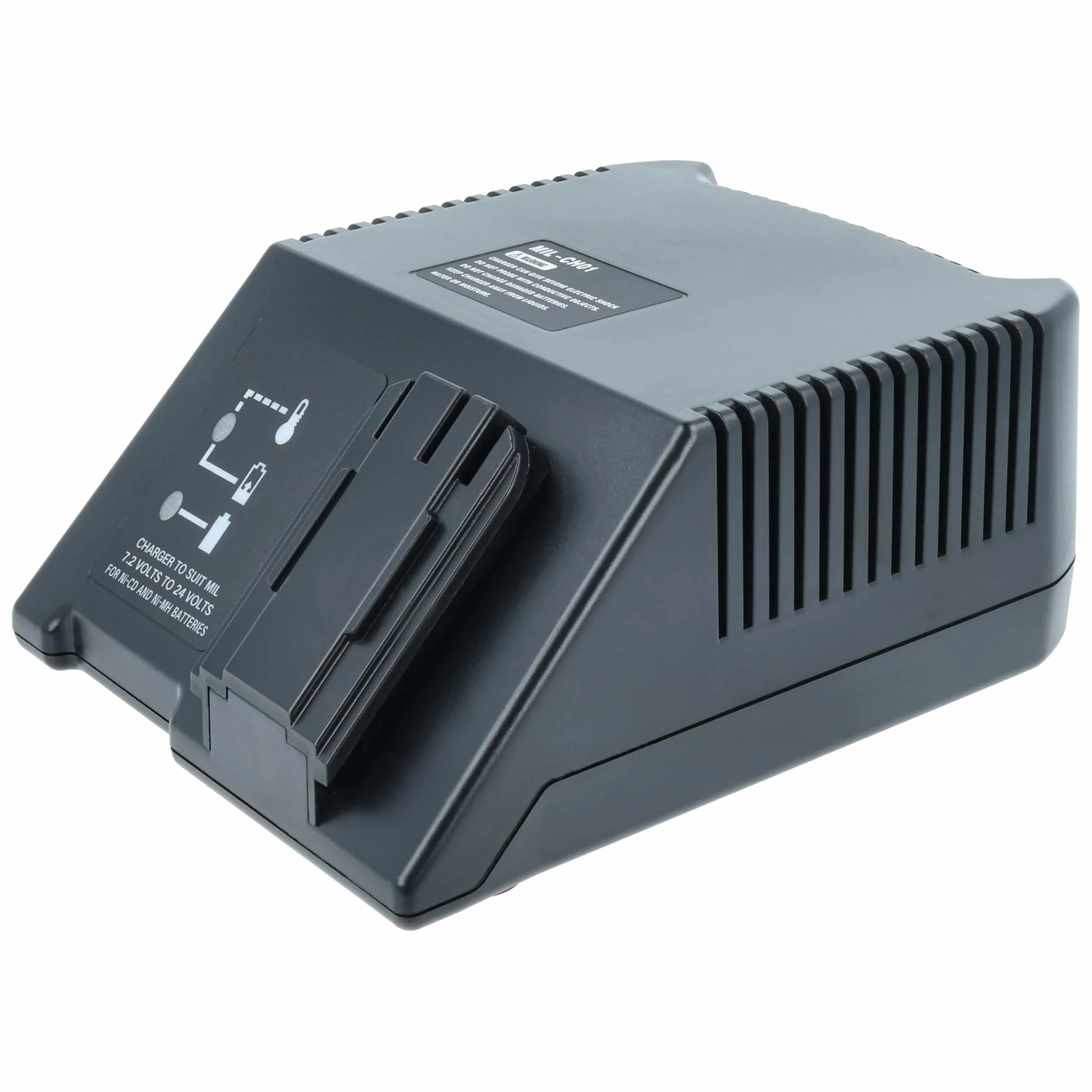 vhbw Ładowarka 7,2-24 V kompatybilna z AEG/Milwaukee B9.6, B1420R, B1420, BBH24 Ni-Cd, NiMH, Li-Ion narzędzi, 120 W