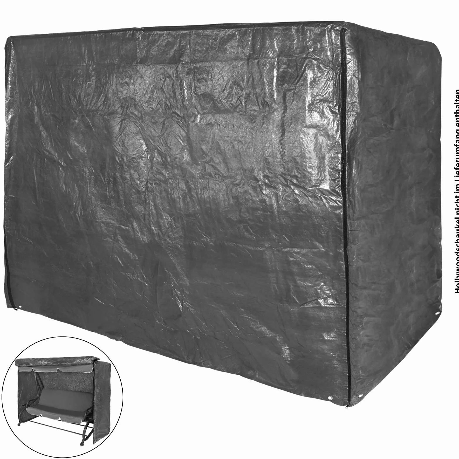 BB Sport Koc na huśtawkę ogrodową szary 180x160x115 cm