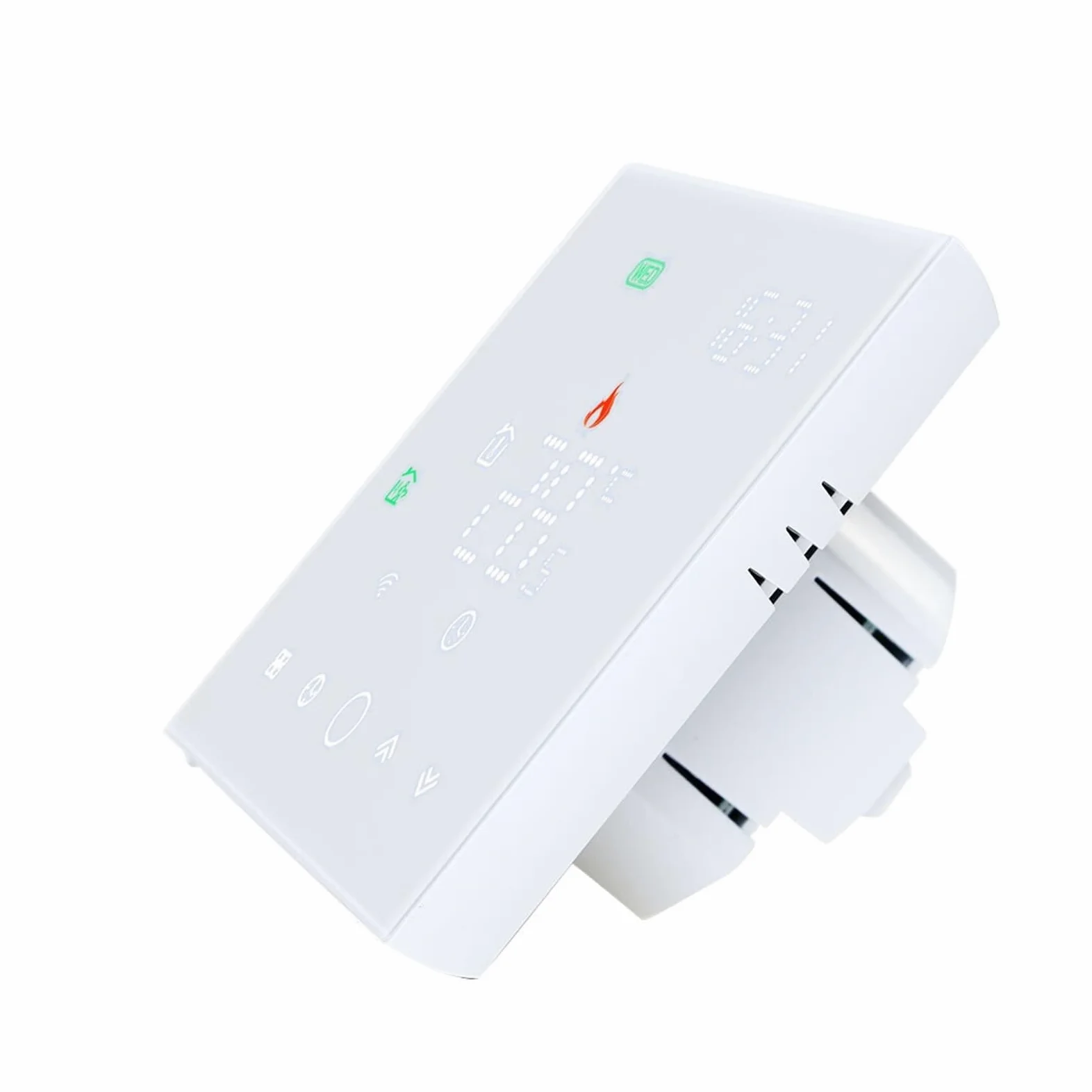 Termostat WiFi Inteligentny dotyk Ciepła podłoga Regulator temperatury Elektryczne ogrzewanie podłogowe Kocioł gazowy APP Zdalne sterowanie Precyzja łatwość Konfiguracji(No wifi white GC)