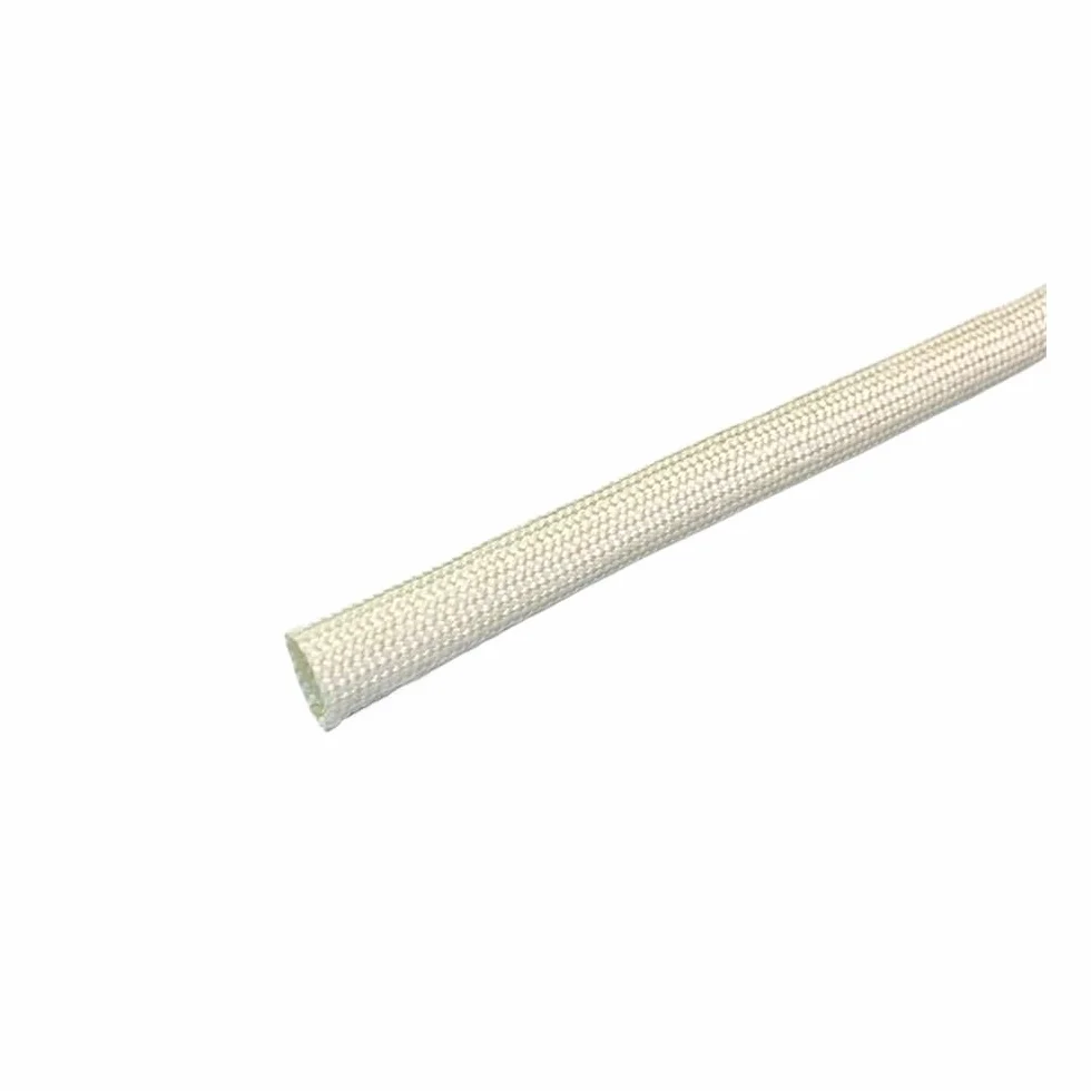 Wysokotemperaturowa biała tuleja z włókna szklanego - 1/2/3/4/5/6~25 mm pleciona rura z miękkiego włókna - idealna do zastosowań motoryzacyjnych i morskich (20 mm x 1 m)