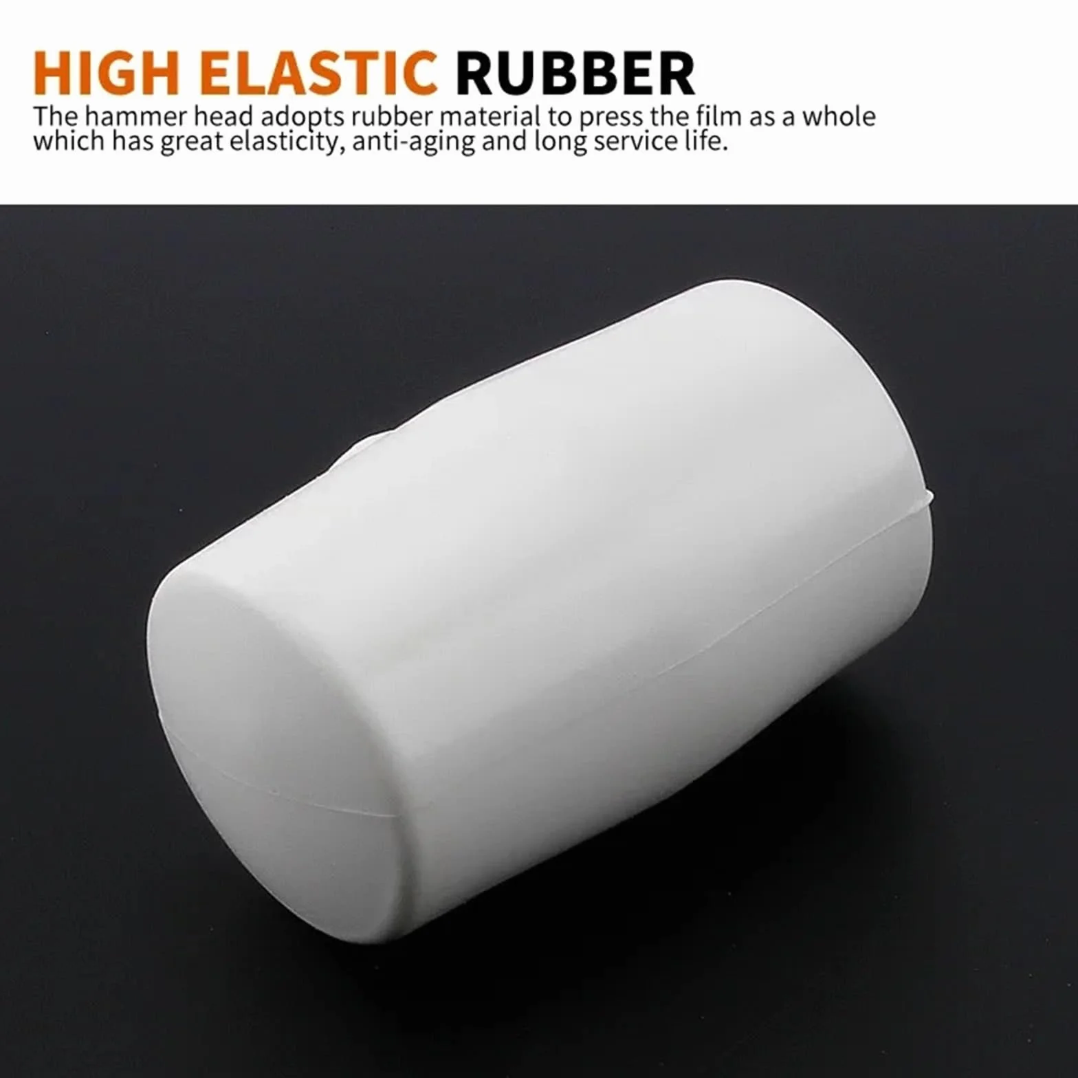 młotek gumowy， 1 szt. Wytrzymały biały gumowy młotek do montażu płytek ceramicznych, kleju plastikowego, 55 mm, 60, 70 średnicy z uchwytem antypoślizgowym(60mm Diameter)