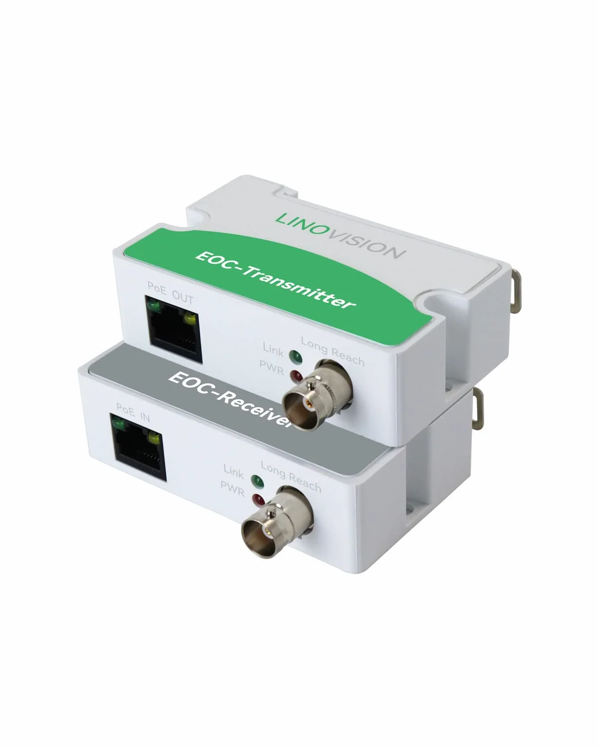 LINOVISION POE Over Coax EOC Converter IP Over Coax Max 1000 m Transmisja zasilania i danych przez zwykły kabel koncentryczny RG59 do modernizacji analogowego systemu nadzoru do systemu nadzoru IP
