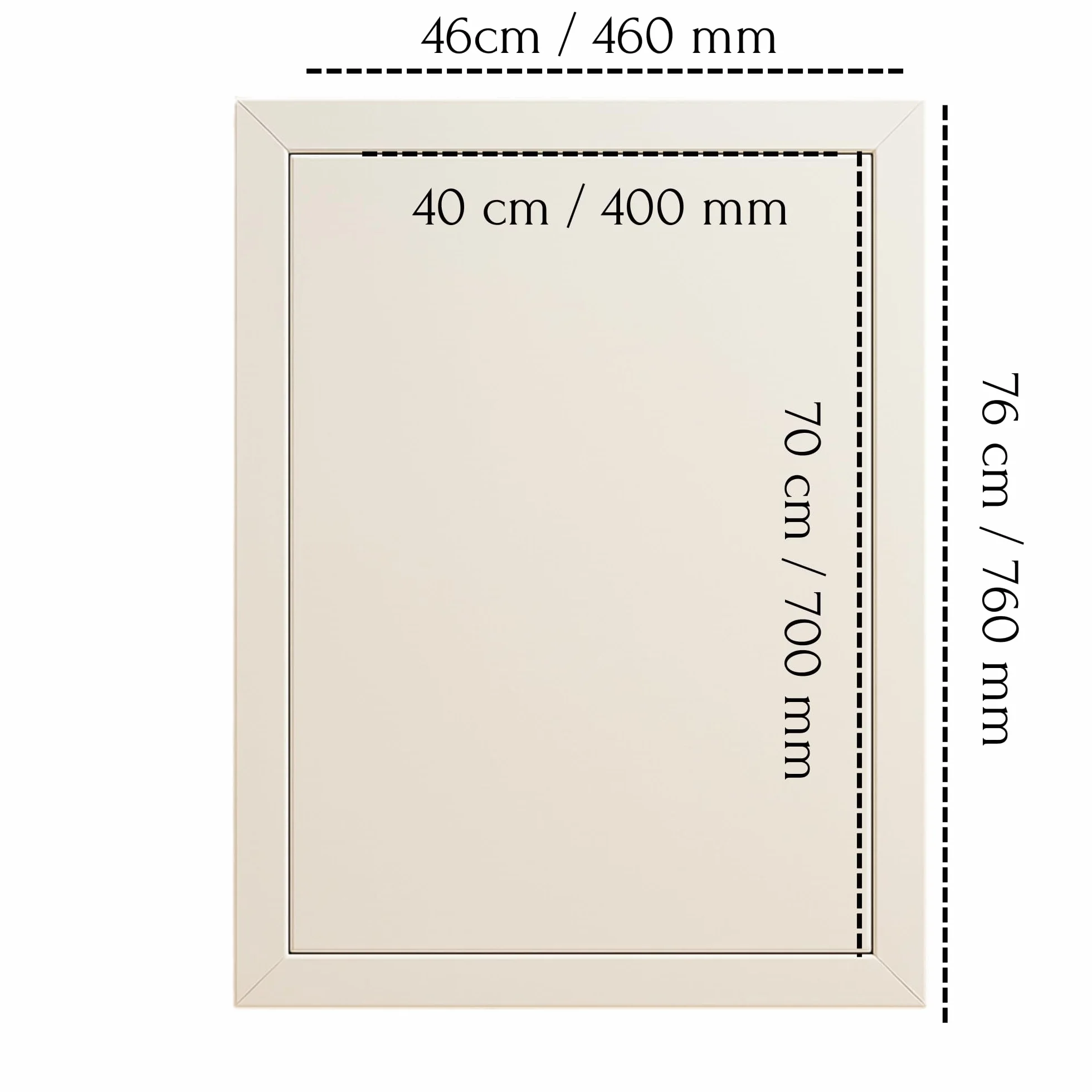 TMALASER Drzwi rewizyjne metalowe 40 x 70 cm stal ocynkowana – klapa rewizyjna biała 400 x 700 mm push to open/Klick-Klack - drzwi inspekcyjne do ścian murowanych i karton-gips