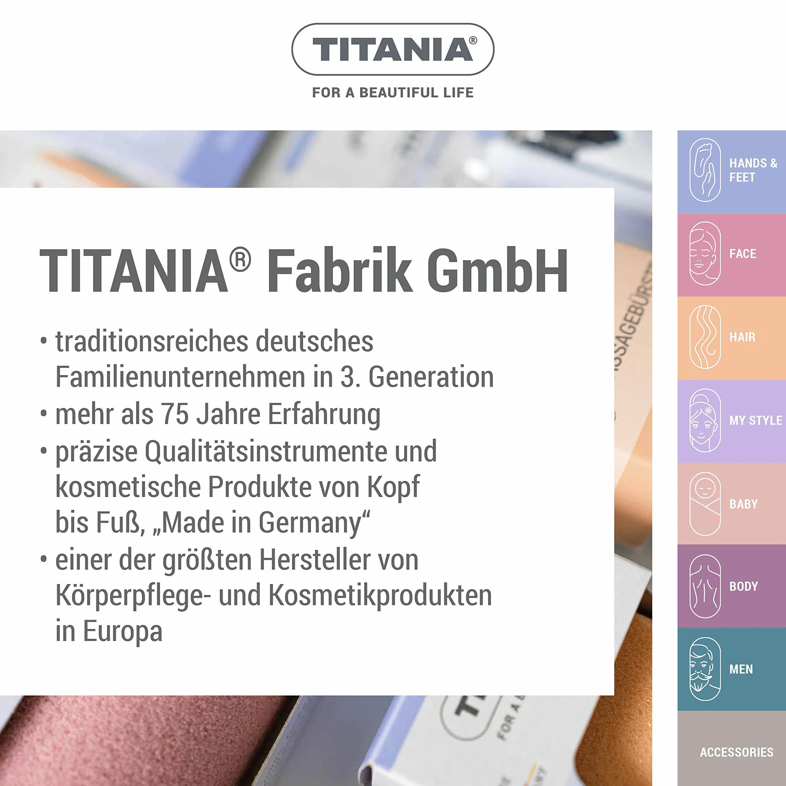 Titania Drewniany grzebień do kieszeni spodni, grzebień z naturalnego drewna bukowego, ok. 14,5 cm długości, antystatyczny