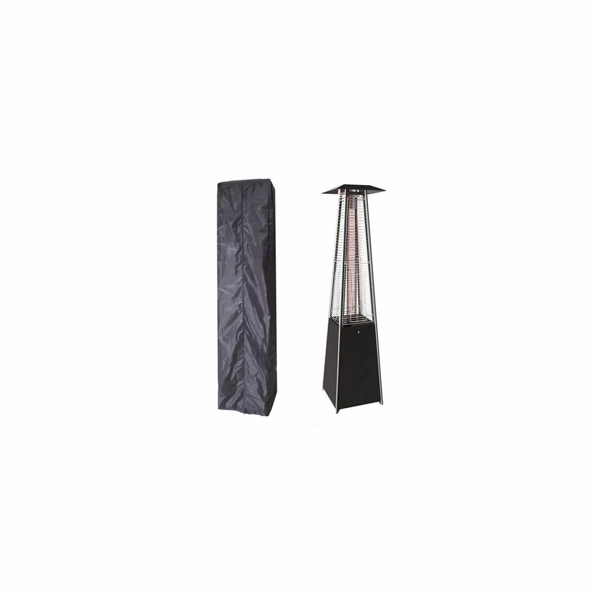 Pokrowiec na parasol grzewczy Pyramida Wodoodporny Poliester ZIP 227x46cm Niski 56cm